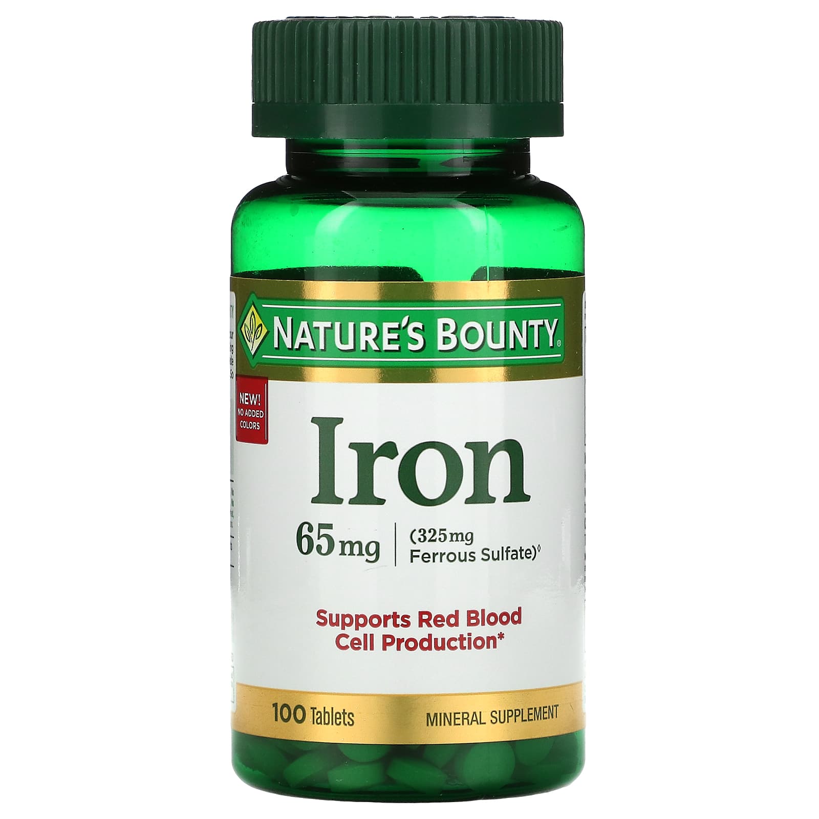 Nature's Bounty, Iron, 65 mg, 100 Tablets - B006QQRY2O