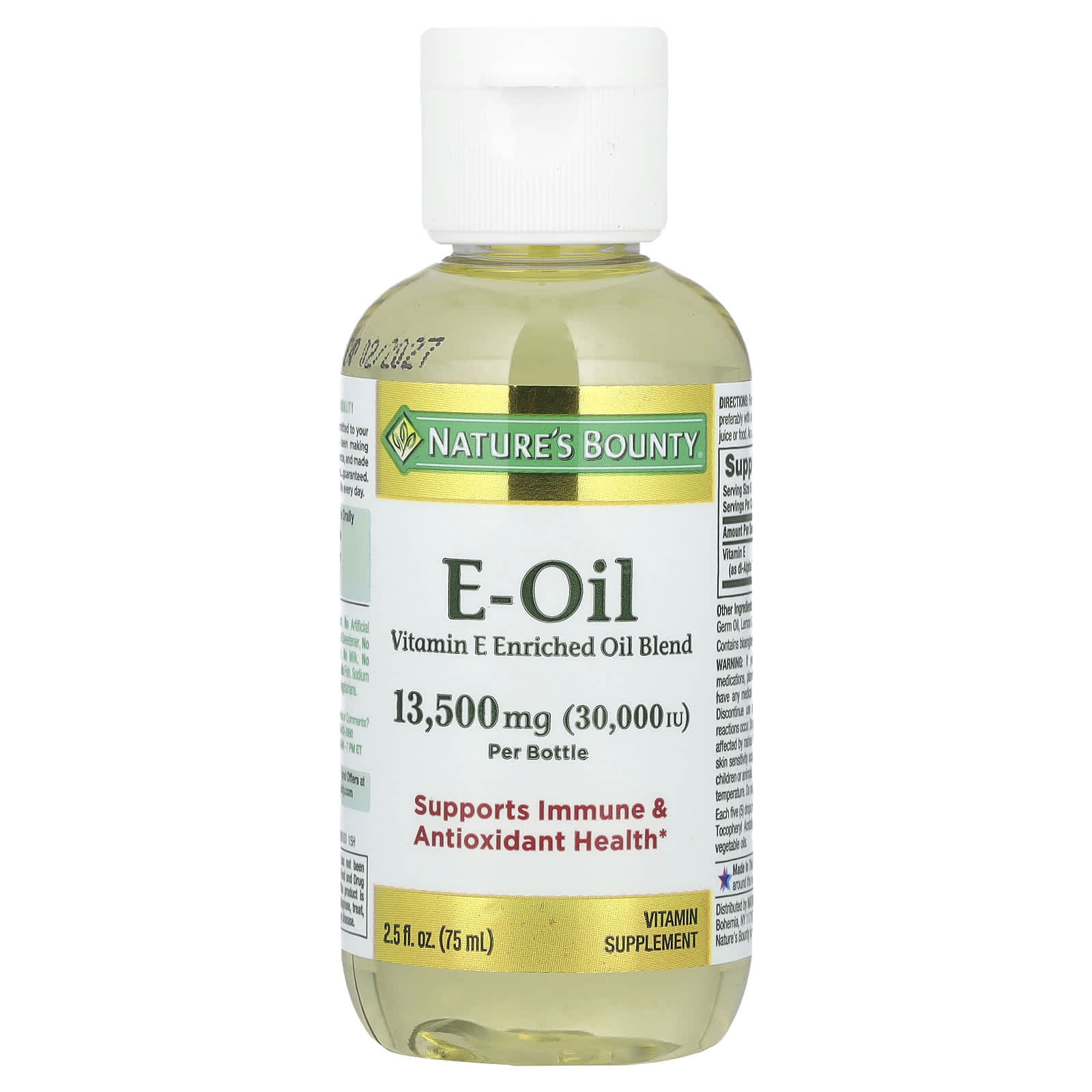 Nature's Bounty, Vitamin E-Oil, 2.5 fl oz (75 ml) - B0061GINBA