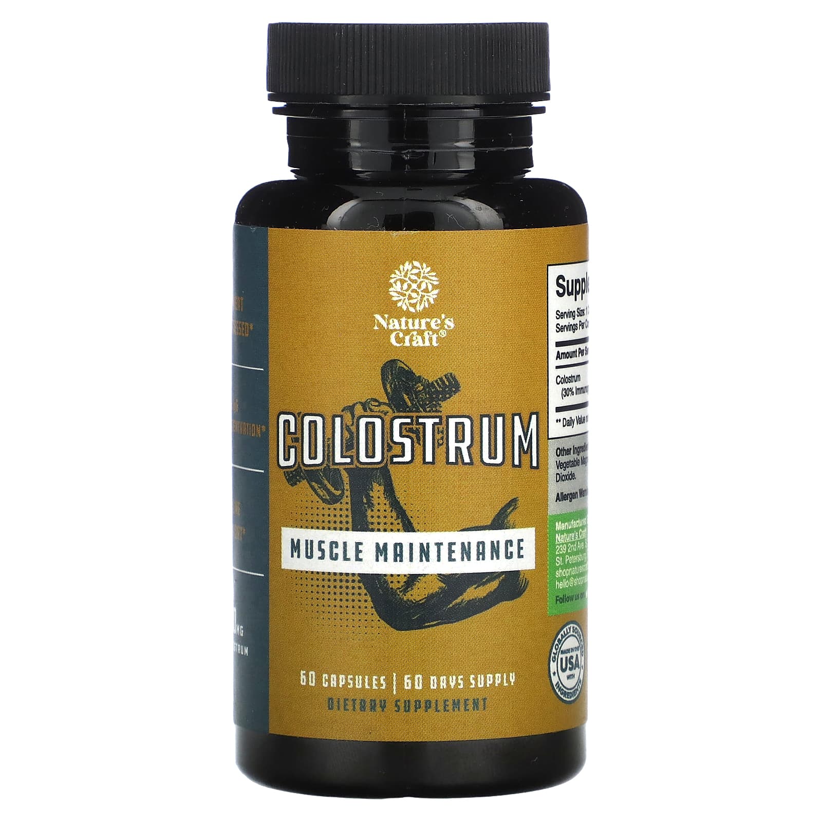 Nature's Craft, Colostrum, 60 Capsules - 