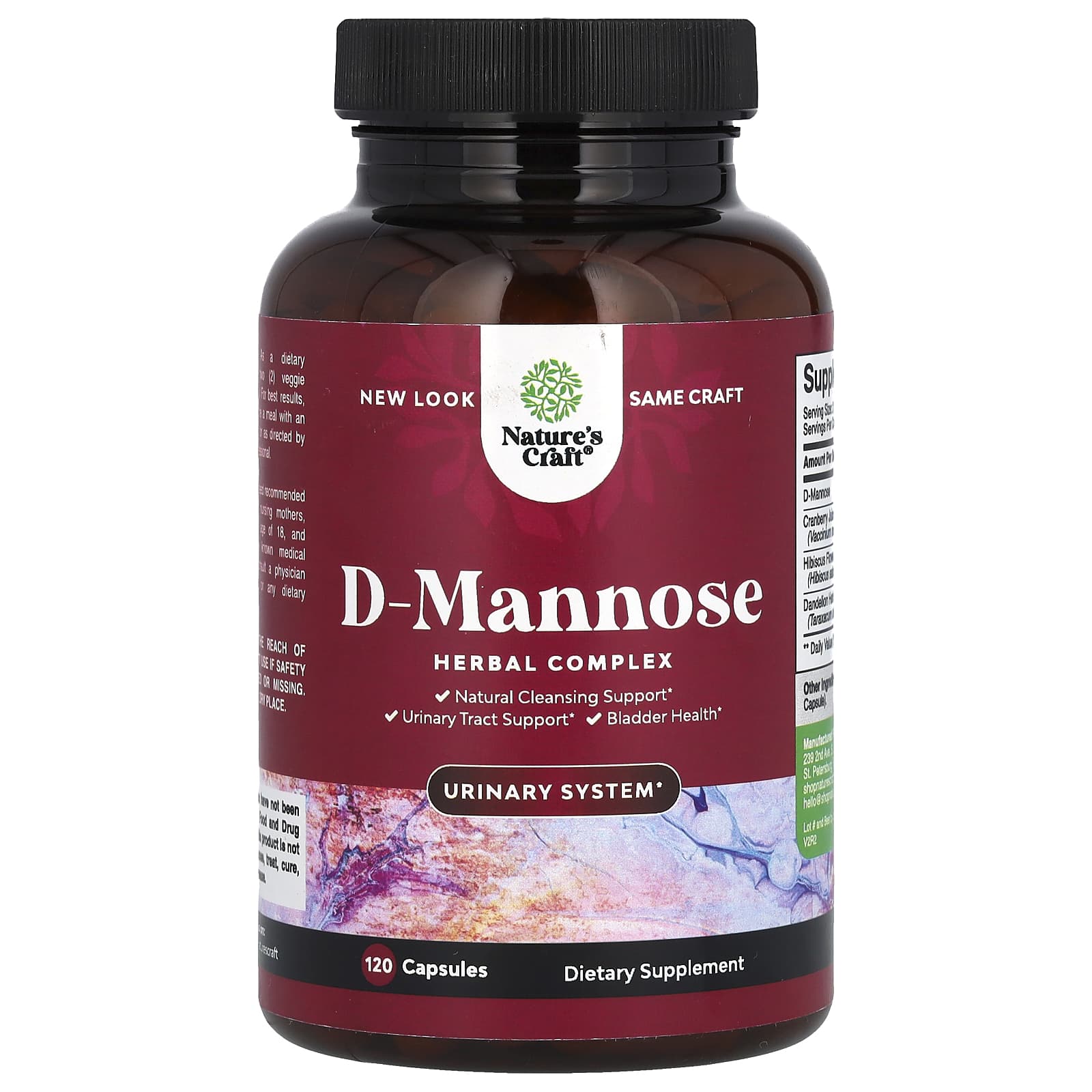Nature's Craft, D-Mannose, 120 Capsules - 