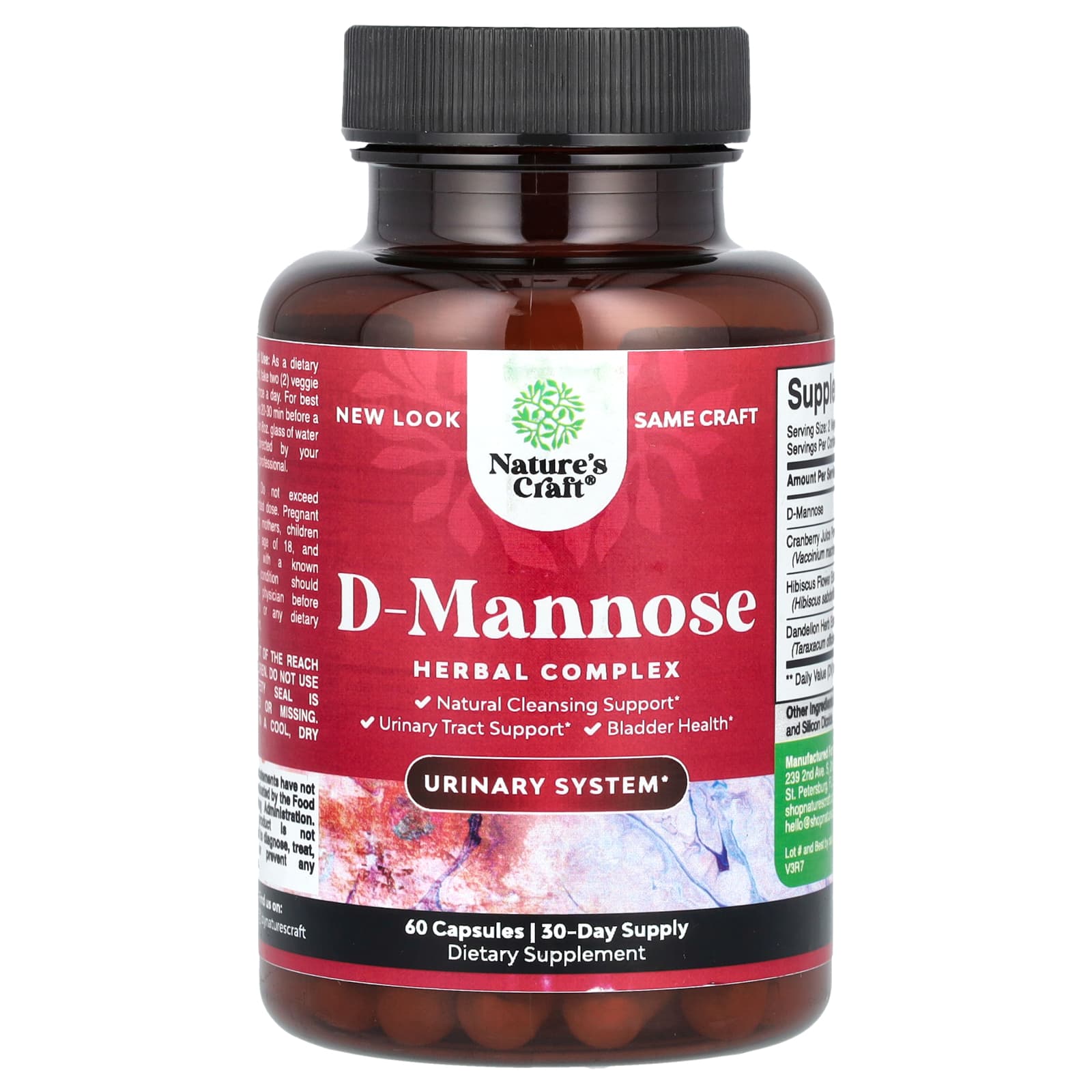 Nature's Craft, D-Mannose, 60 Capsules - B089KVKWND
