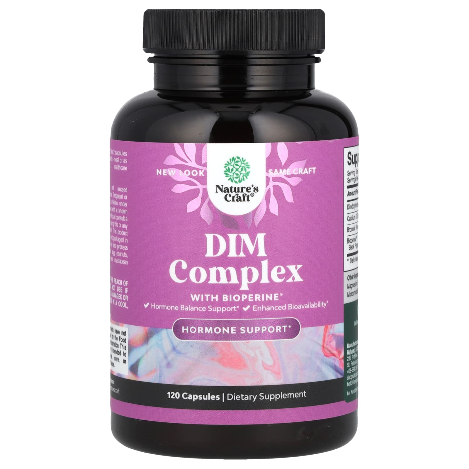 Nature's Craft, DIM Complex With BioPerine®, 120 Capsules - B0C4Z9Z5C2
