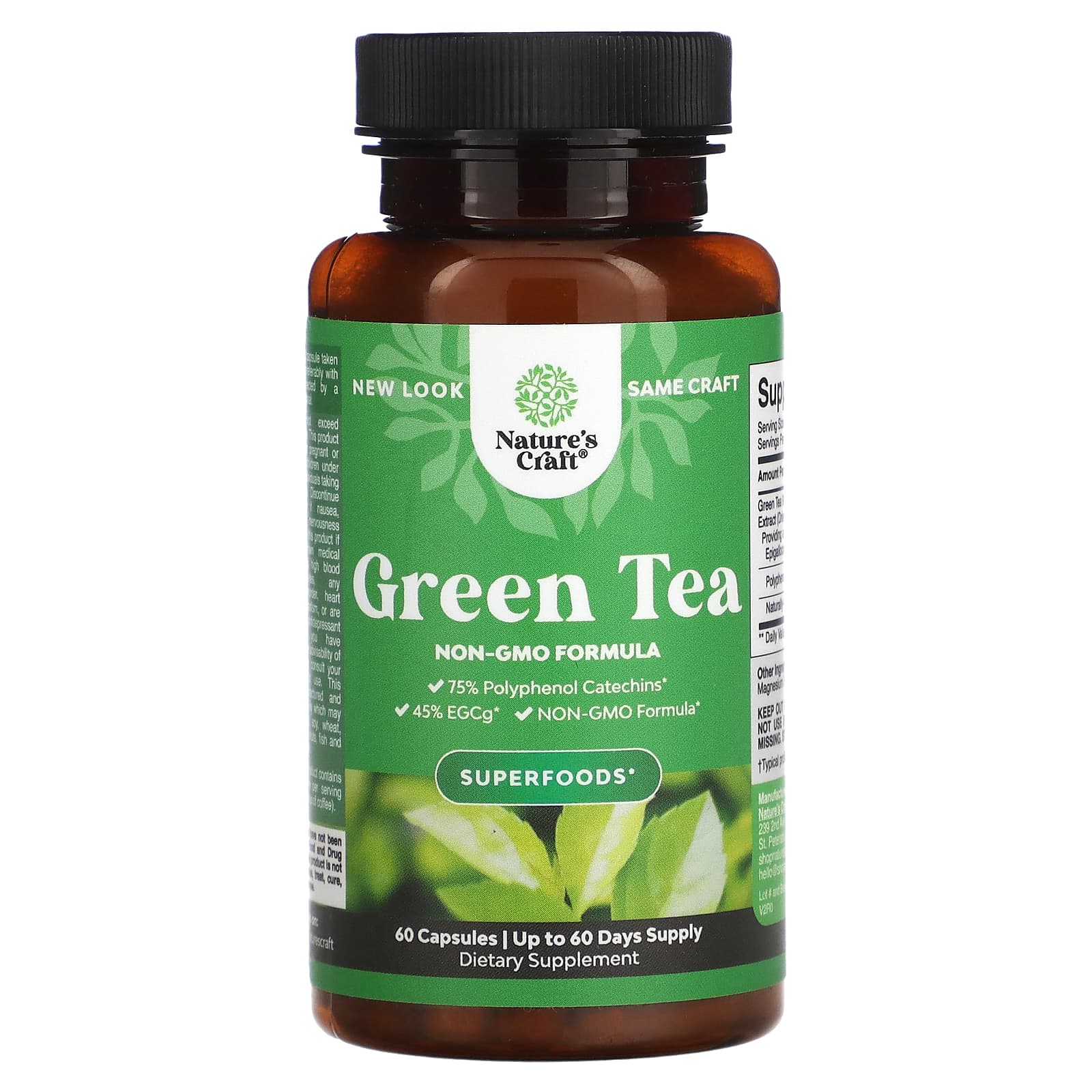 Nature's Craft, Green Tea, 60 Capsules - 