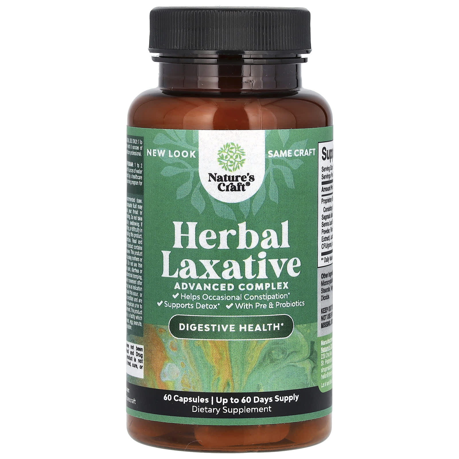 Nature's Craft, Herbal Laxative, 60 Capsules - B01LX6I99K
