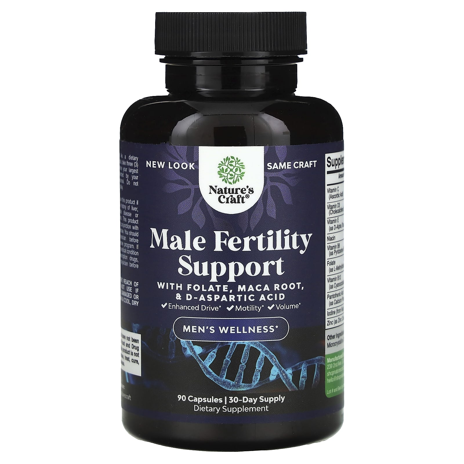 Nature's Craft, Male Fertility Support, 90 Capsules - 