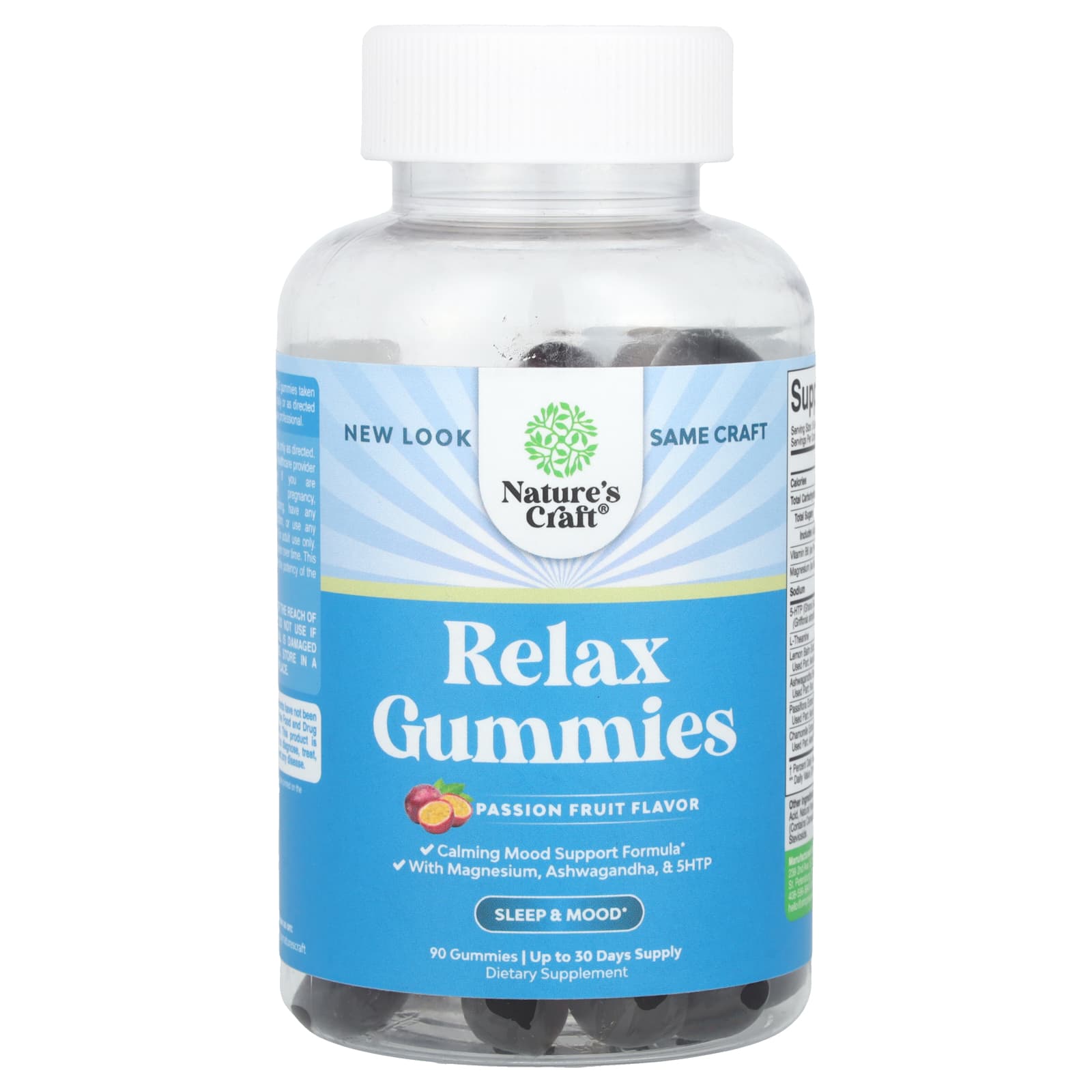 Nature's Craft, Relax Gummies, Passion Fruit, 90 Gummies - 