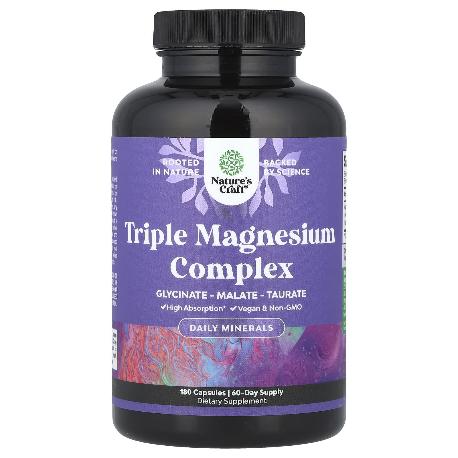 Nature's Craft, Triple Magnesium Complex , 180 Capsules - B0C5JDCKRG