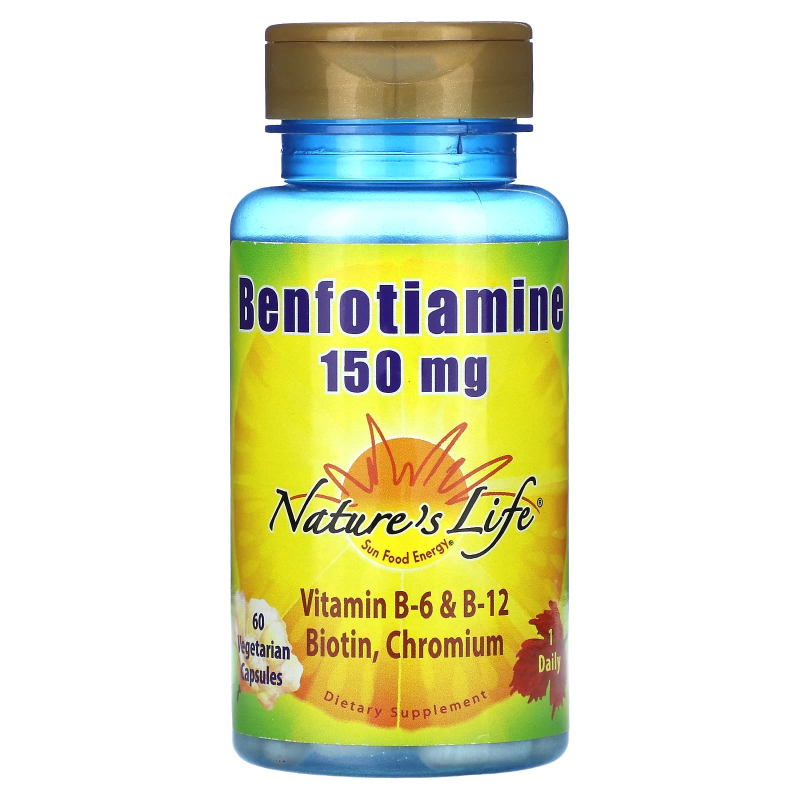 Nature's Life, Benfotiamine, 150 mg, 60 Vegetarian Capsules - 
