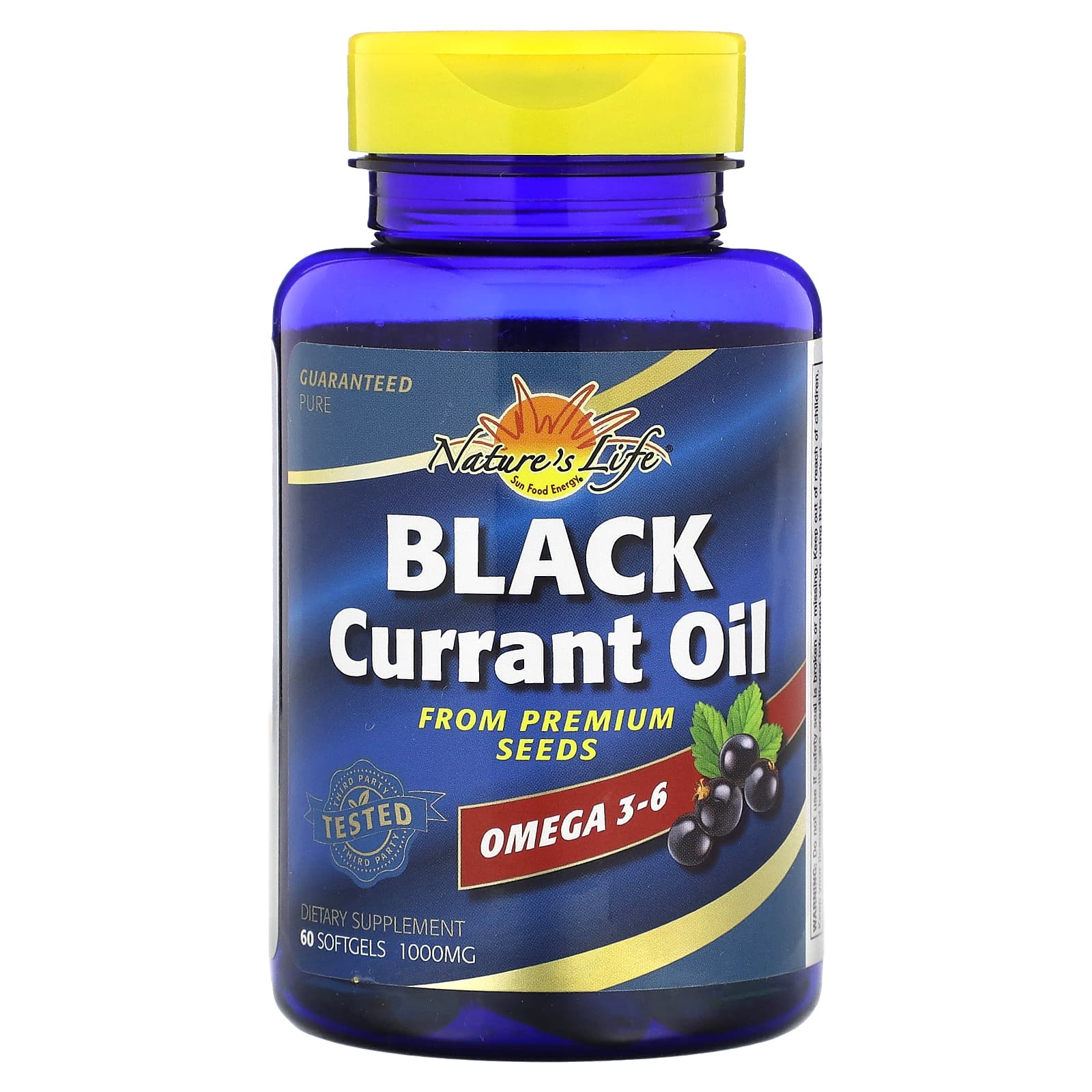 Nature's Life, Black Currant Oil, 1,000 mg, 60 Softgels - B000R2YBWE