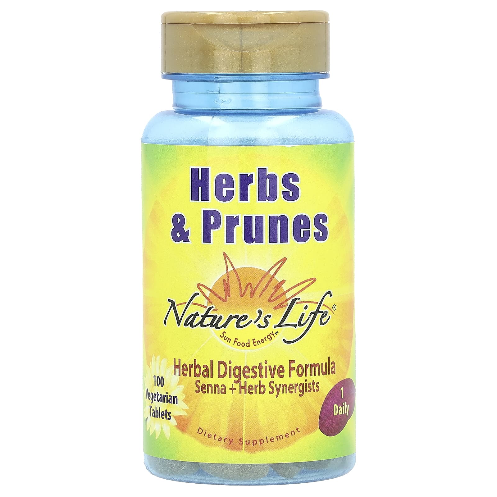 Nature's Life, Herbs & Prunes, 100 Vegetarian Tablets - B00014I75U