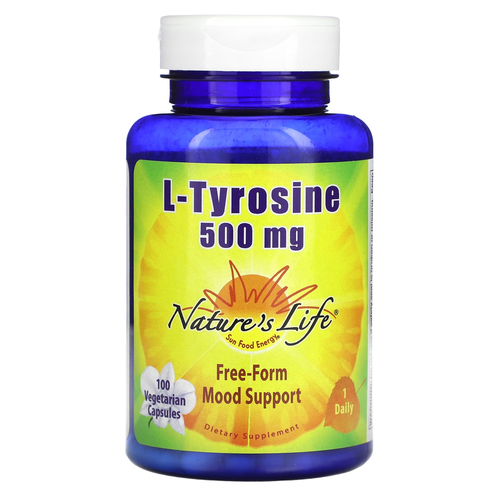 Nature's Life, L-Tyrosine, 500 mg, 100 Vegetarian Capsules - B000QSXXKK