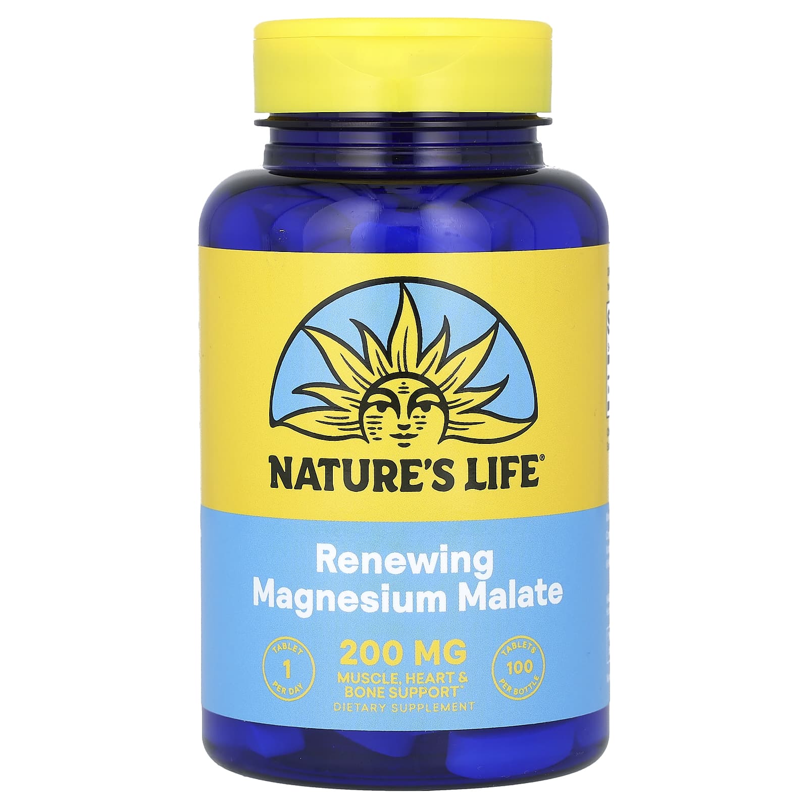 Nature's Life, Renewing Magnesium Malate, 200 mg, 100 Tablets - B00020IHEE