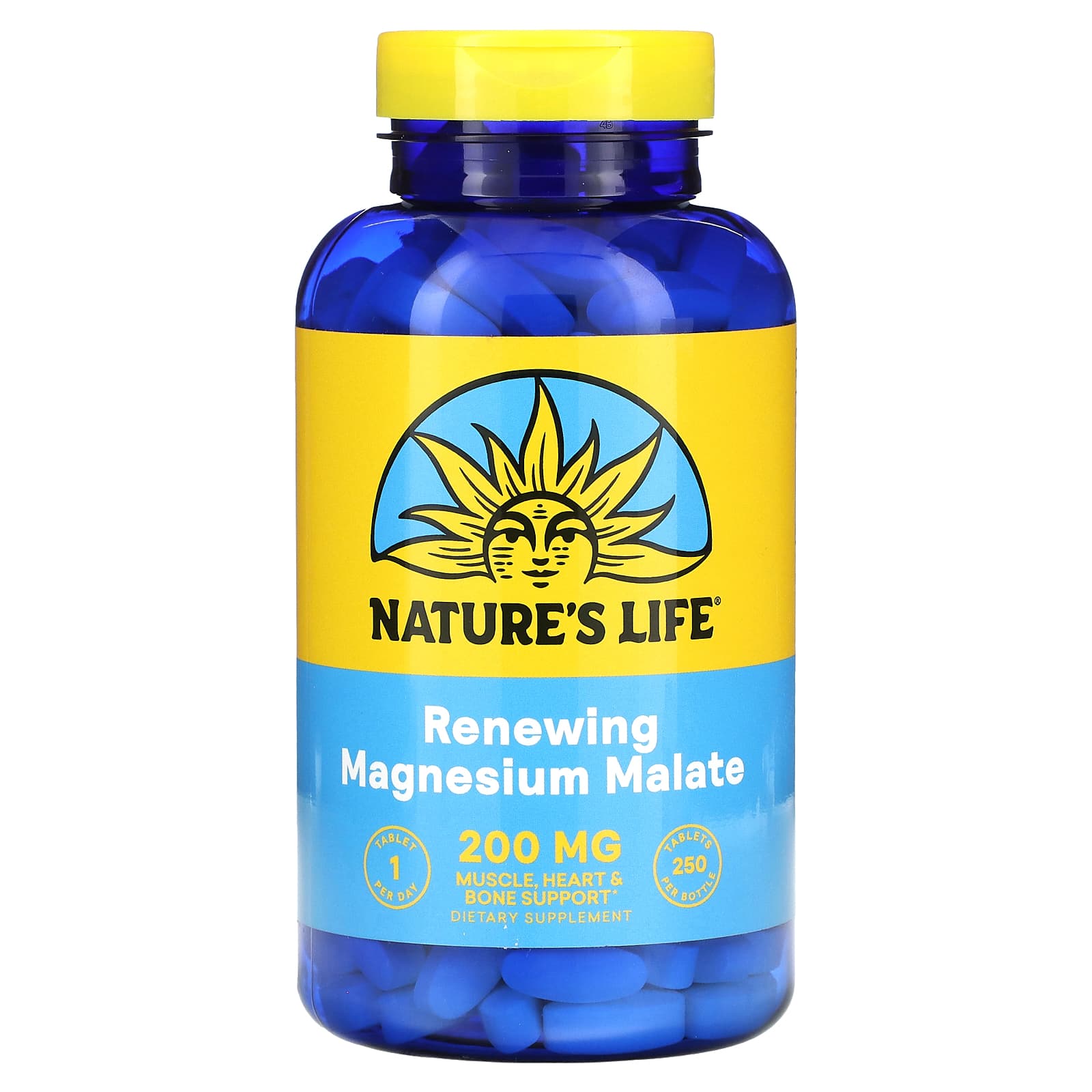Nature's Life, Renewing Magnesium Malate, 200 mg, 250 Tablets - B000I4ACF6