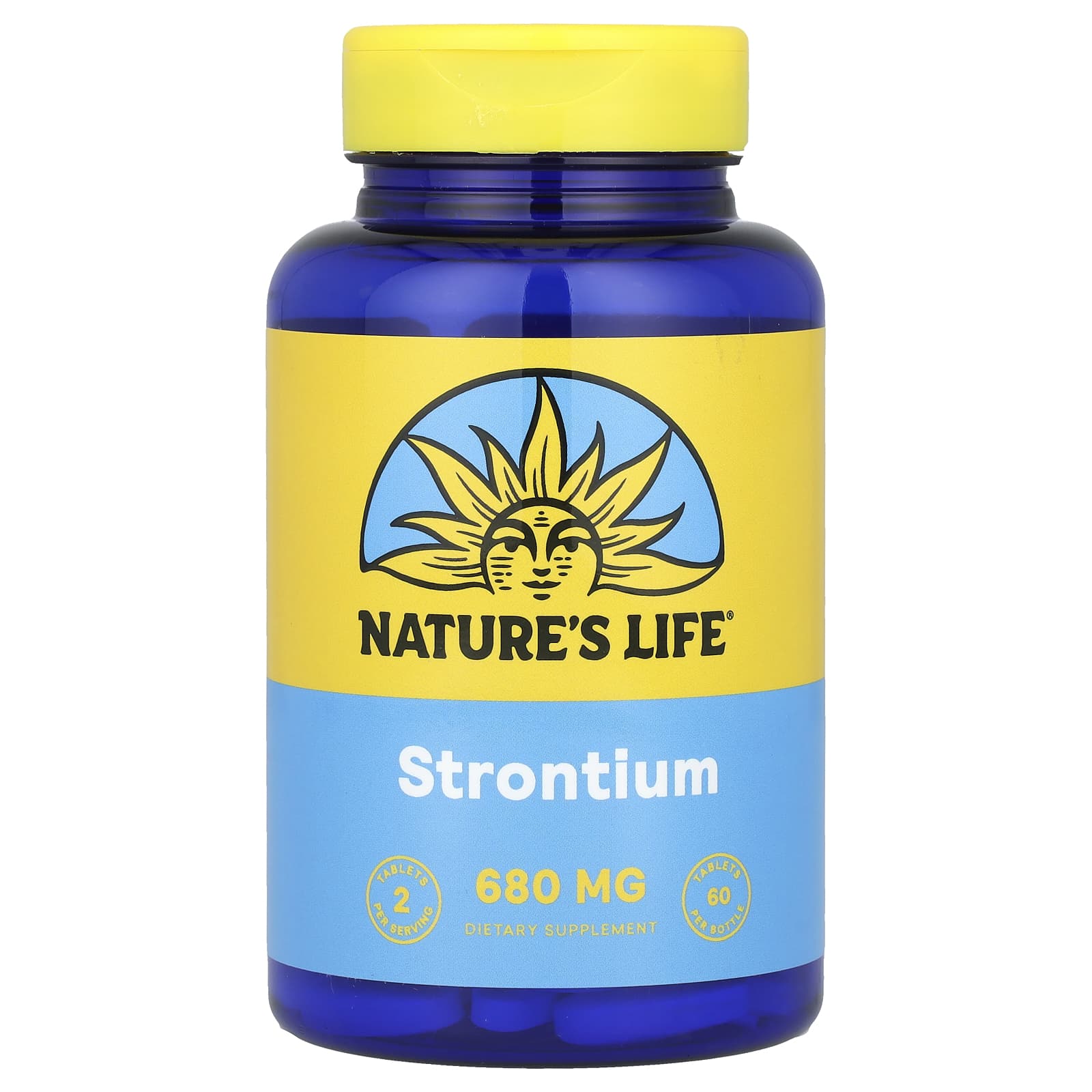 Nature's Life, Strontium, 680 mg, 60 Tablets (340 mg Per Tablet) - B000ORLVJS