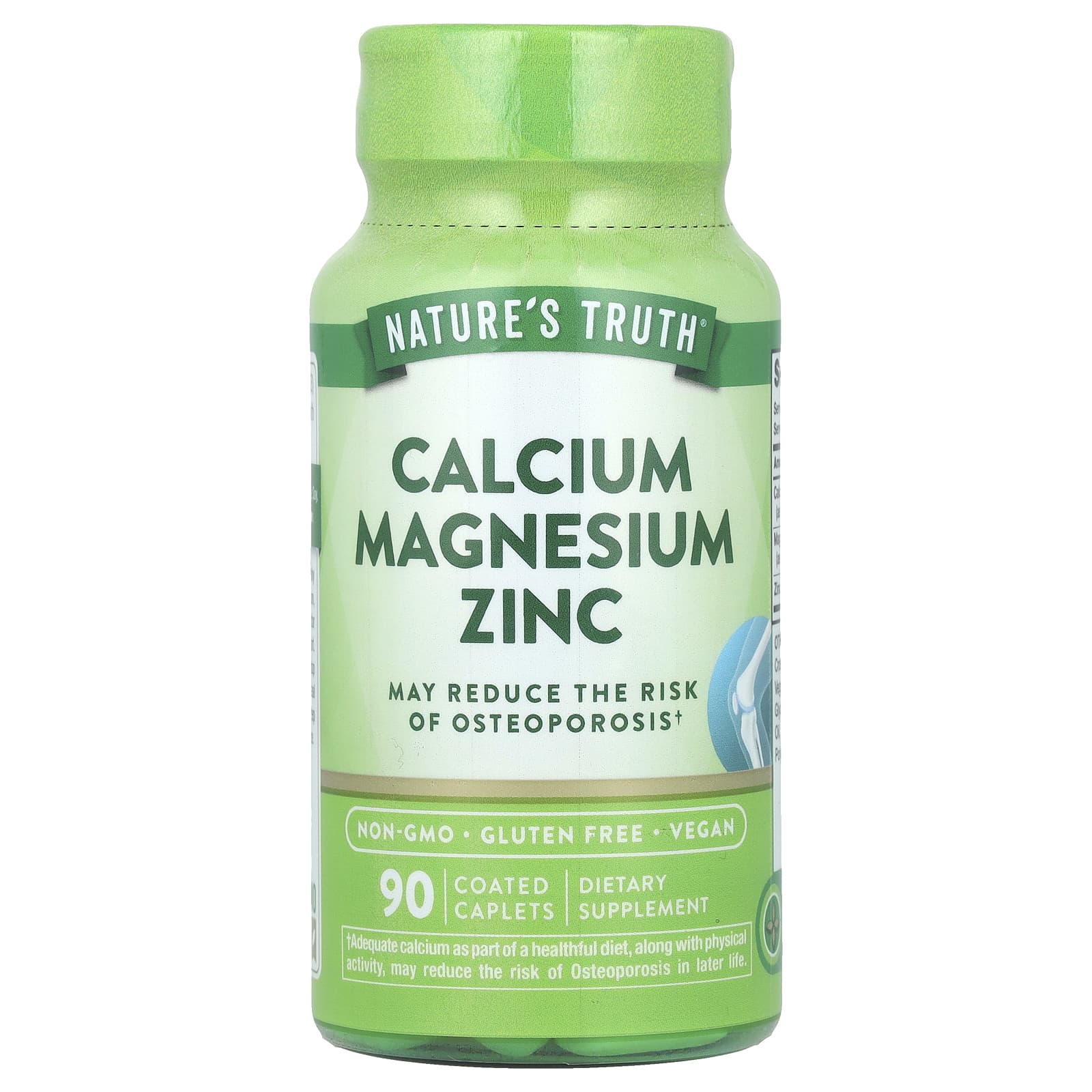 Nature's Truth, Calcium Magnesium Zinc, 90 Coated Caplets - B07X376X4W