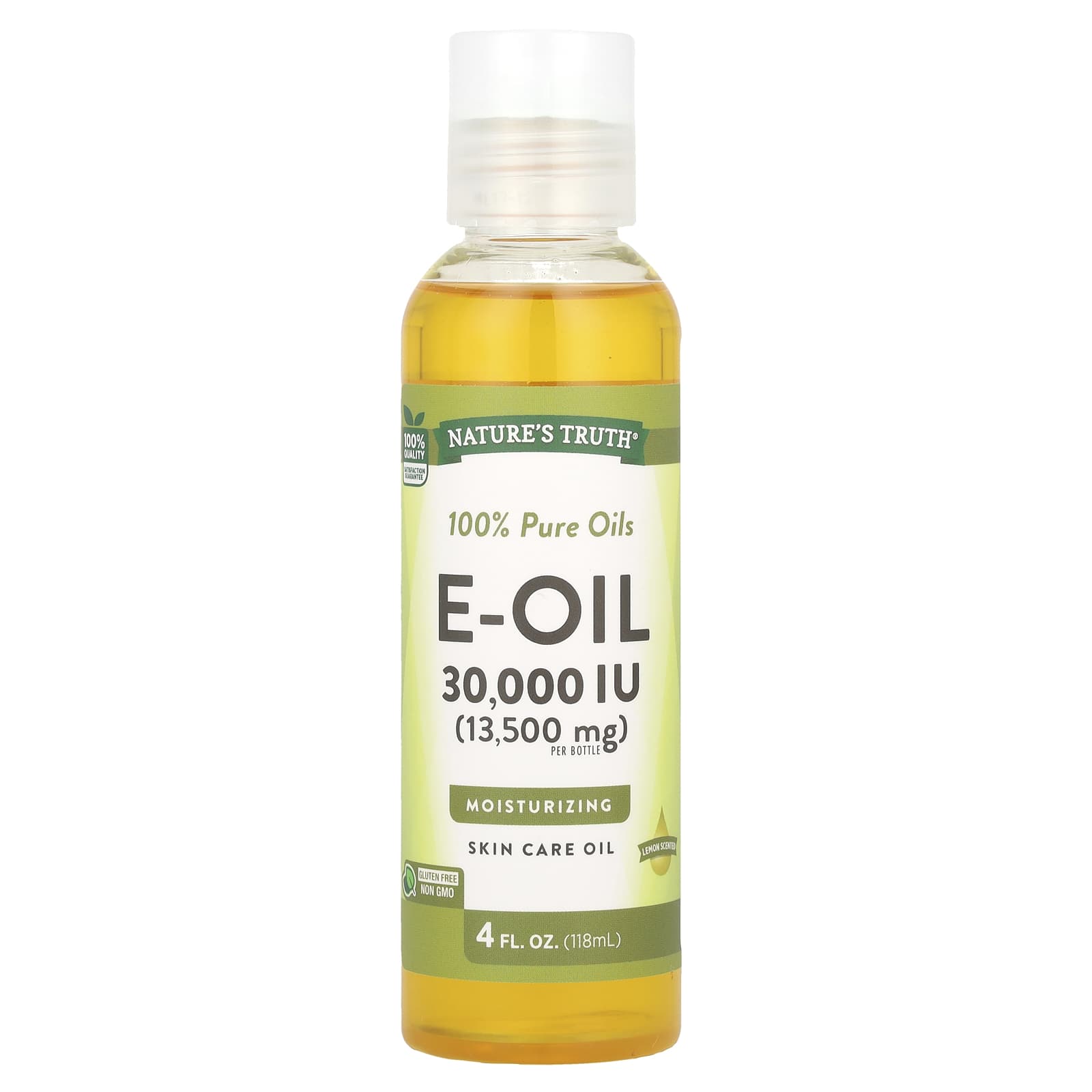 Nature's Truth, E-Oil, Lemon, 30,000 IU (13,500 mg), 4 fl oz (118 ml) - B07X3764D9