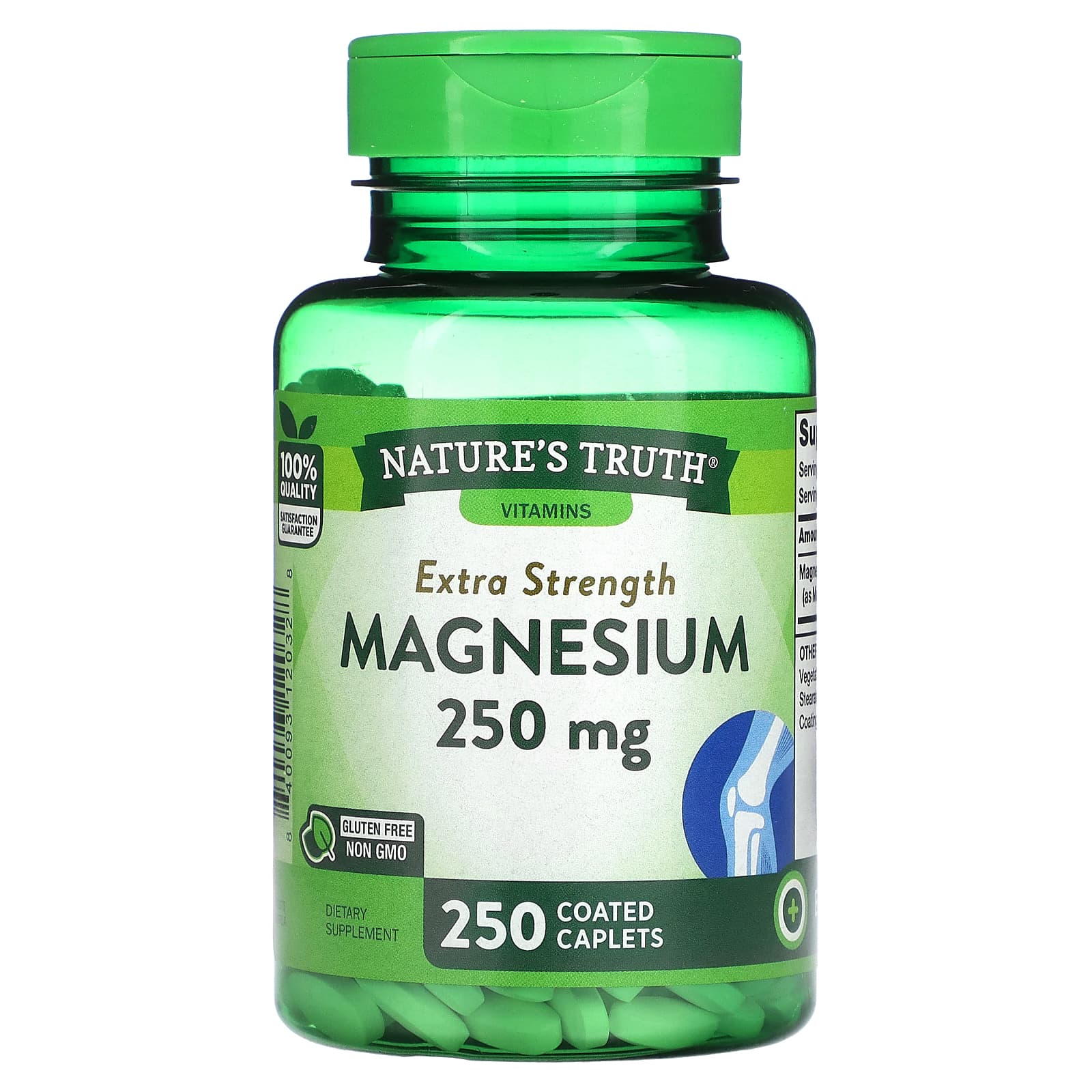 Nature's Truth, Magnesium, Extra Strength, 250 mg, 250 Coated Caplets - B0BJ7QRFSQ