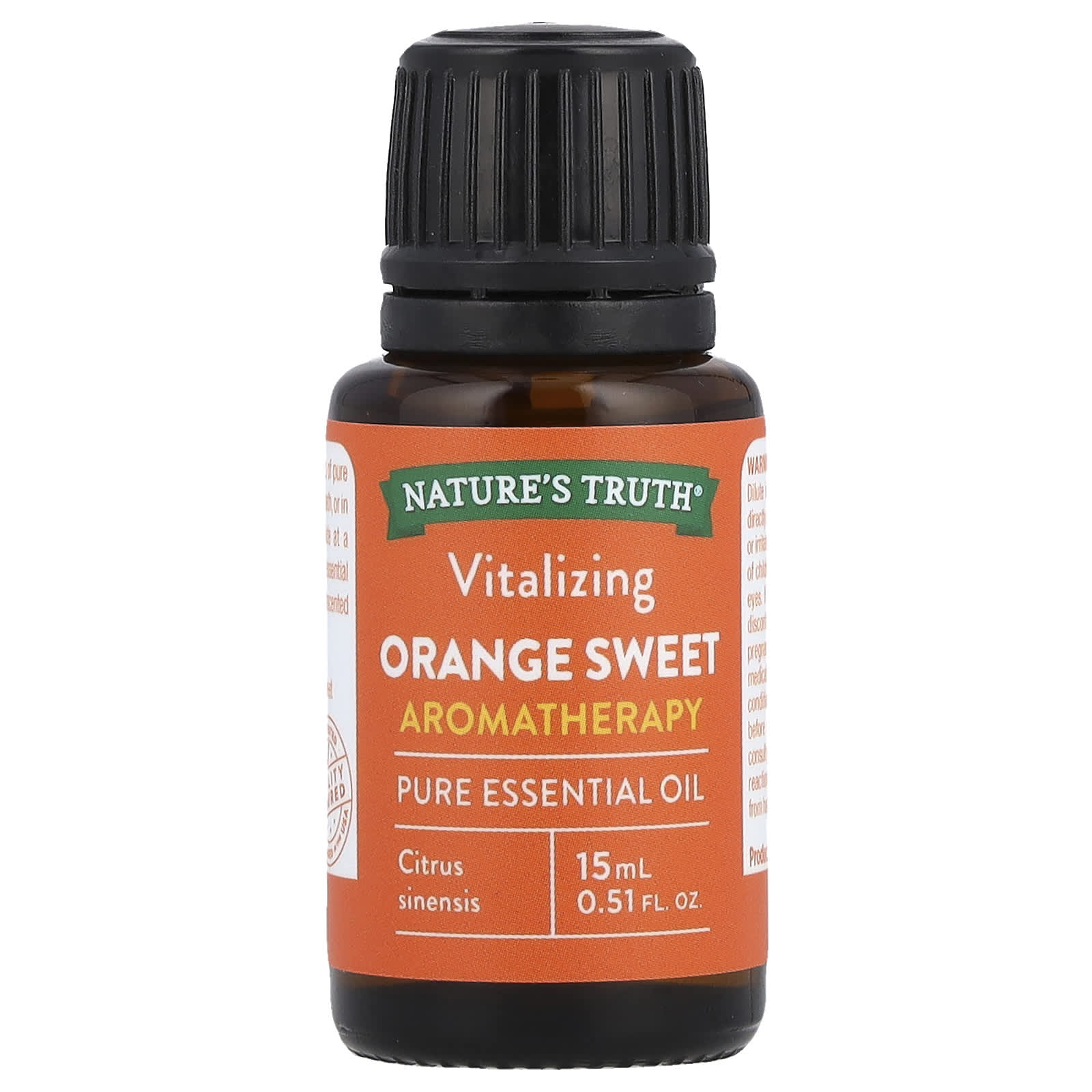 Nature's Truth, Pure Essential Oil, Vitalizing Orange Sweet, 0.51 fl oz (15 ml) - B086Z8F3KM