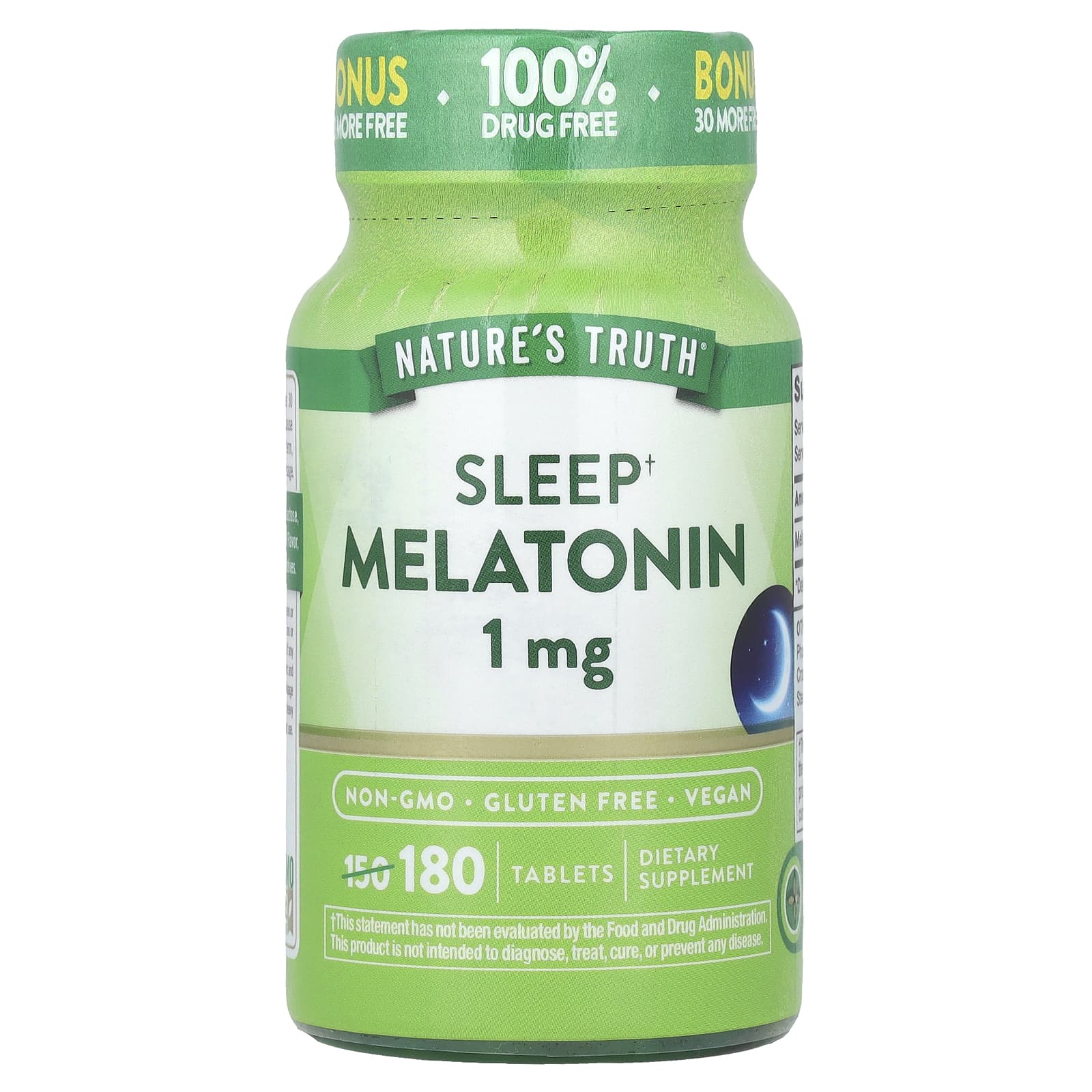 Nature's Truth, Sleep Melatonin, 1 mg, 180 Tablets - B06X9F1P2M