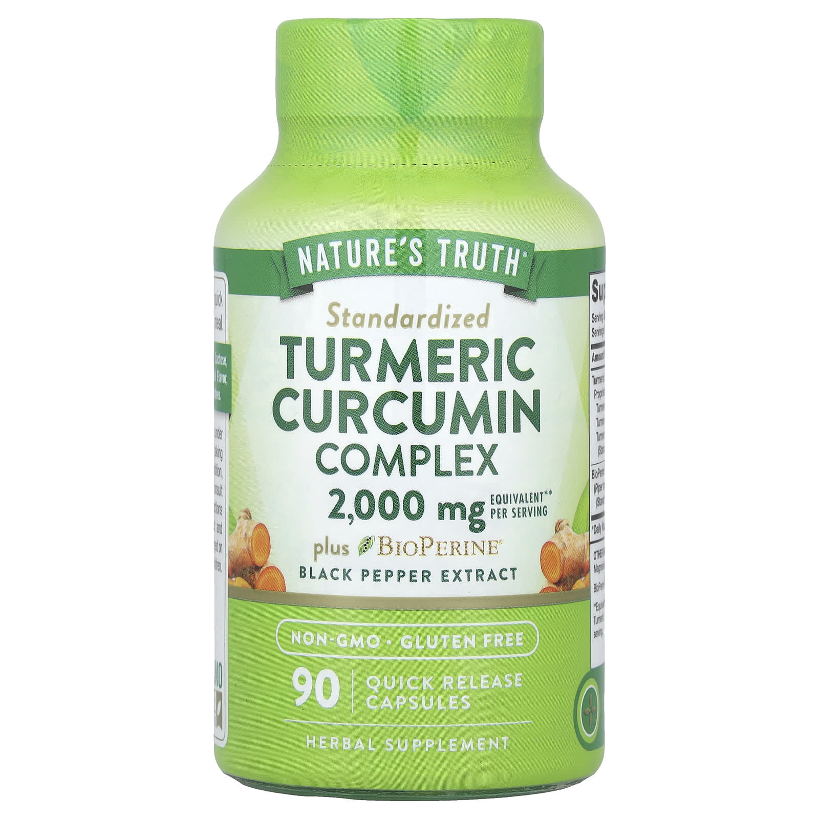 Nature's Truth, Turmeric Curcumin Complex Plus BioPerine® Black Pepper Extract, 90 Quick Release Capsules - B07X27K2H4