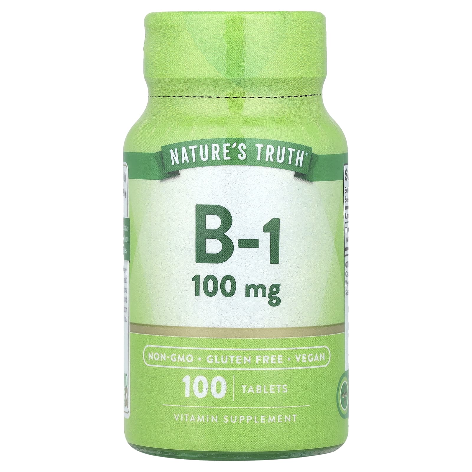 Nature's Truth, Vitamin B-1, 100 mg, 100 Tablets - B06VW1SDDT