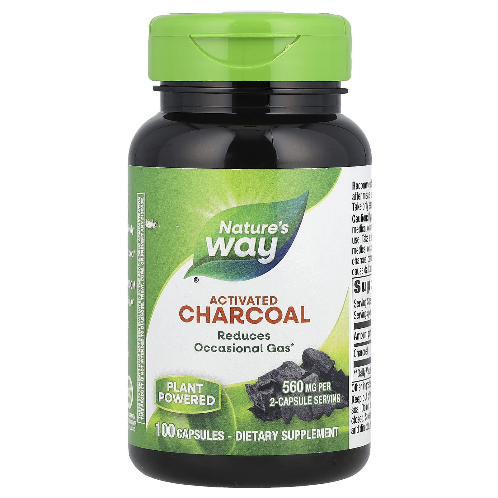 Nature's Way, Activated Charcoal, 560 mg, 100 Capsules (280 mg Per Capsule) - B00016WU2E