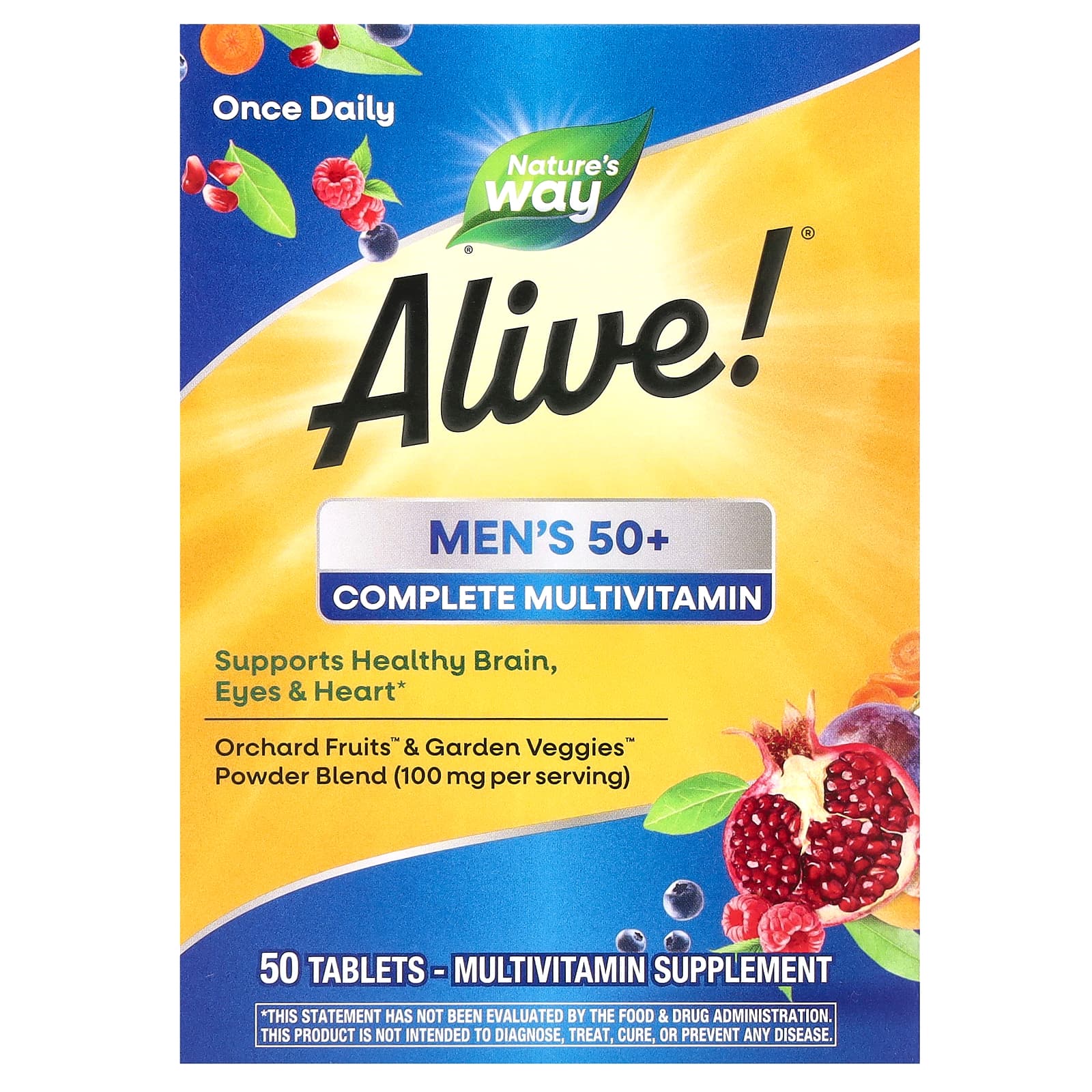 Nature's Way, Alive! Men's 50+ Complete Multivitamin, 50 Tablets - B08LJCDPM1