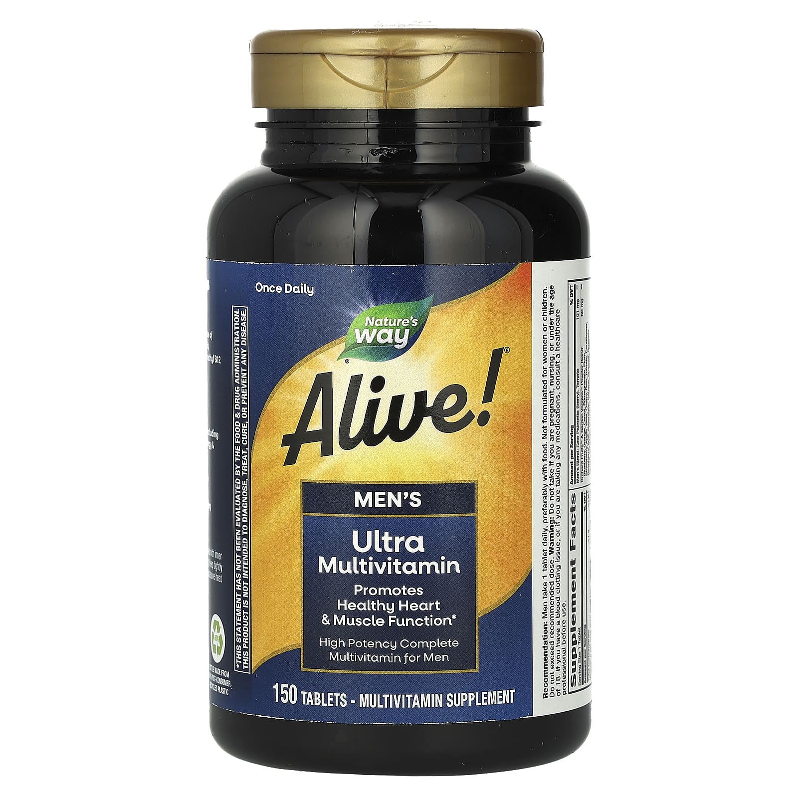 Nature's Way, Alive! Men's Ultra Multivitamin, 150 Tablets - B08P11J9P8
