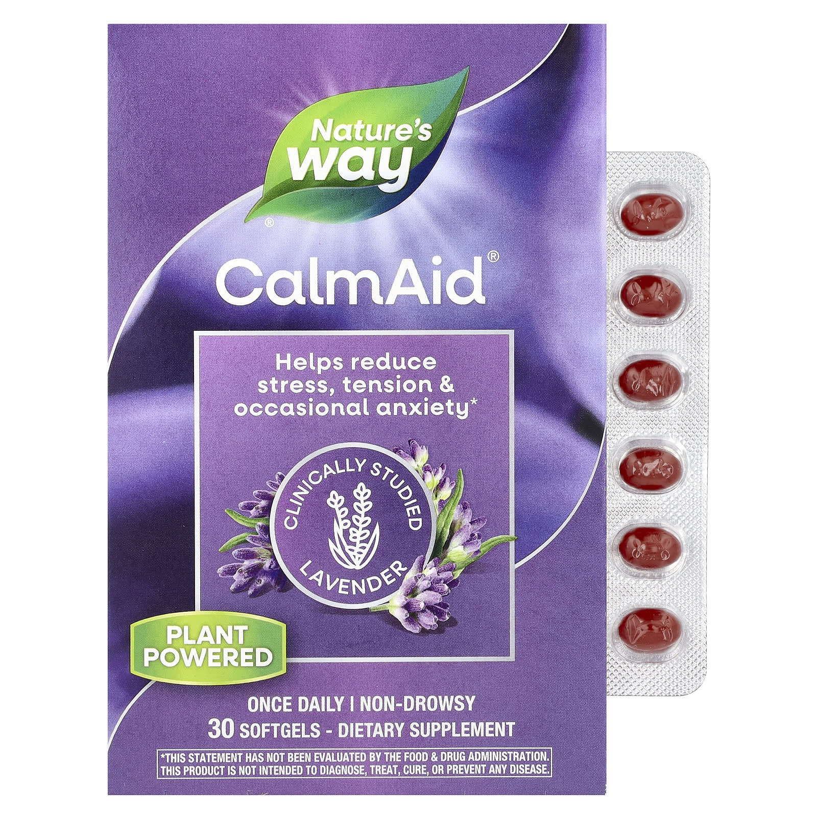 Nature's Way, CalmAid, Clinically Studied Lavender, 30 Softgels - B007TYY2JA