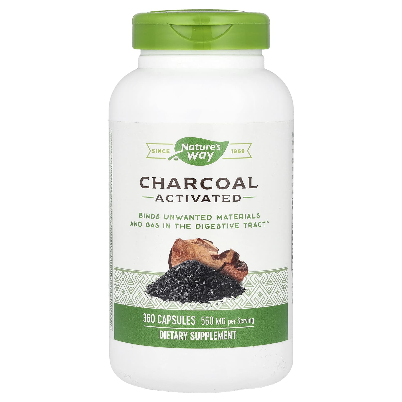 Nature's Way, Charcoal, 560 mg, 360 Capsules (280 mg Per Capsule) - B074N8QFFT