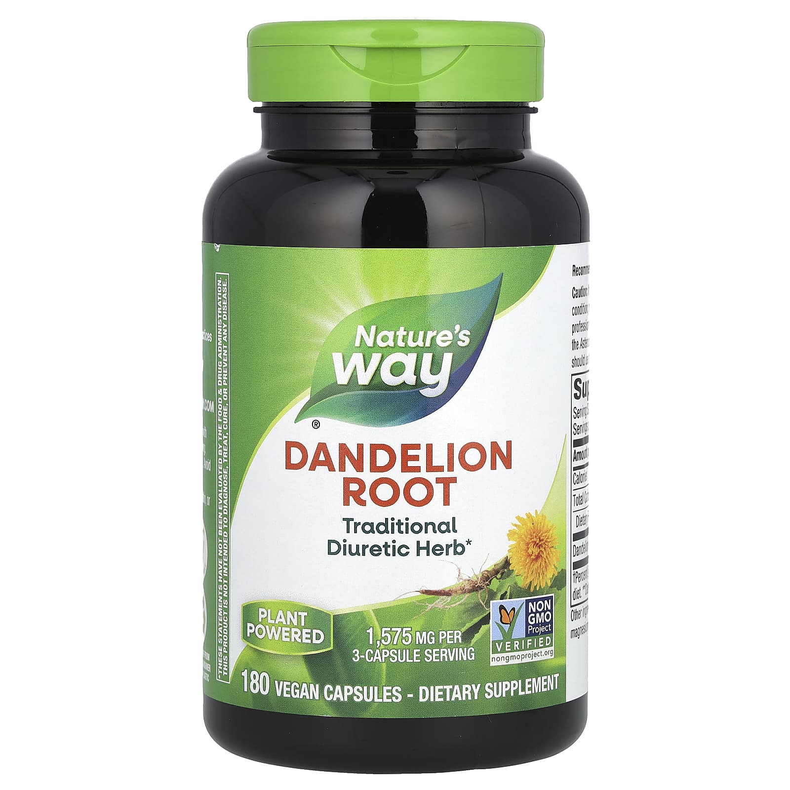 Nature's Way, Dandelion Root, 1,575 mg, 180 Vegan Capsules (525 mg per Capsule) - B0002IWCLU
