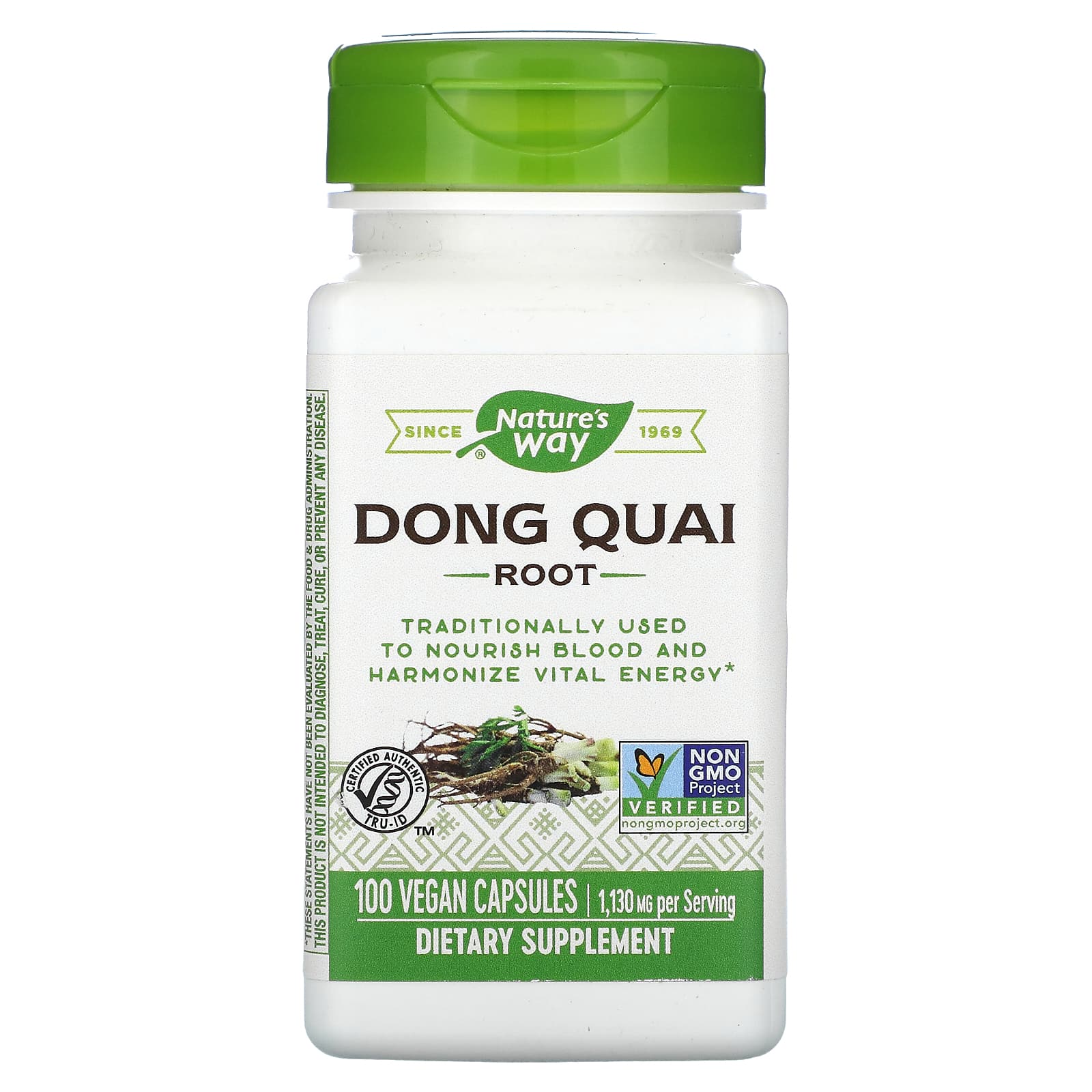 Nature's Way, Dong Quai Root, 1,130 mg, 100 Vegan Capsules (565 mg per Capsule)