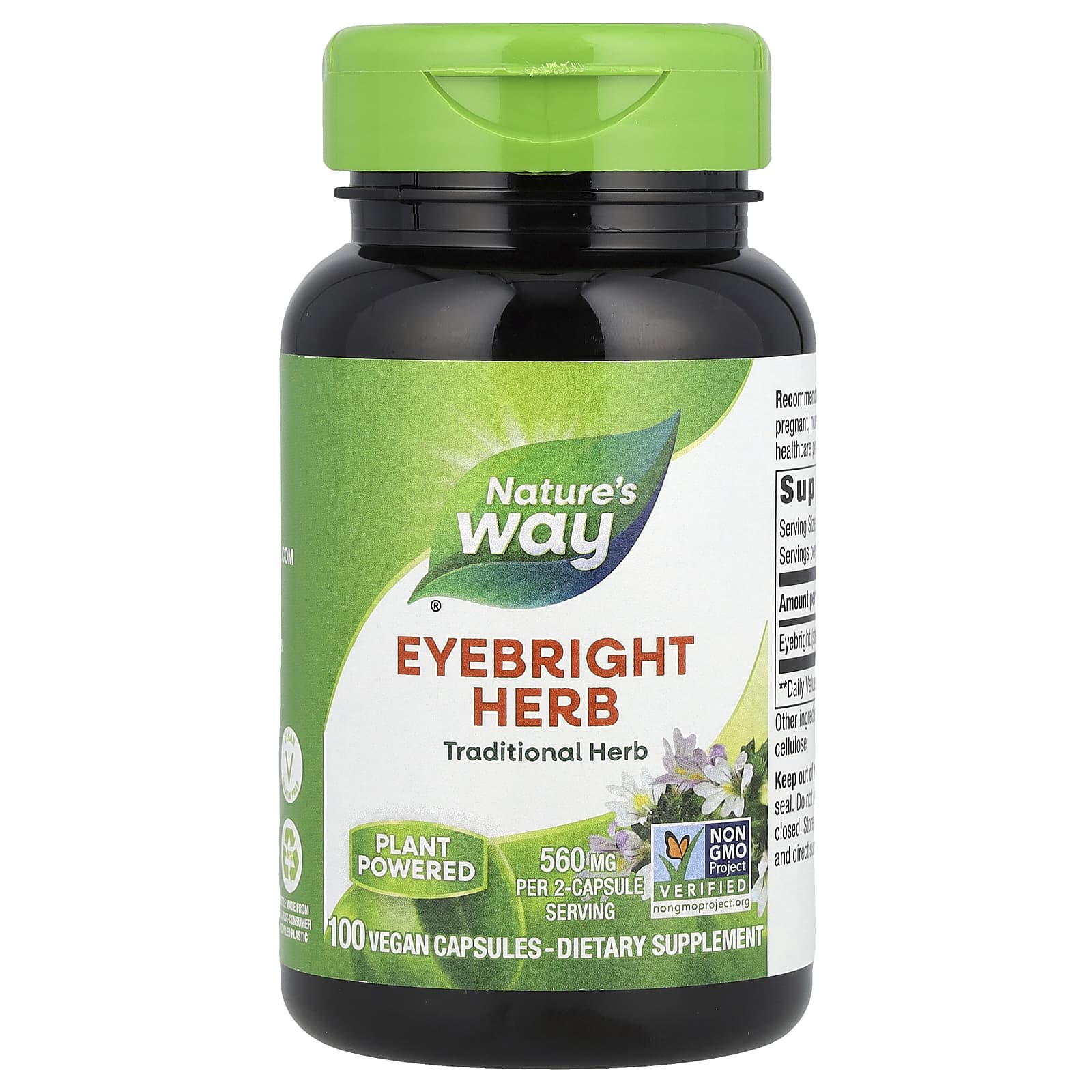 Nature's Way, Eyebright Herb, 560 mg, 100 Vegan Capsules (280 mg Per Capsule) - B00BE4OVL0