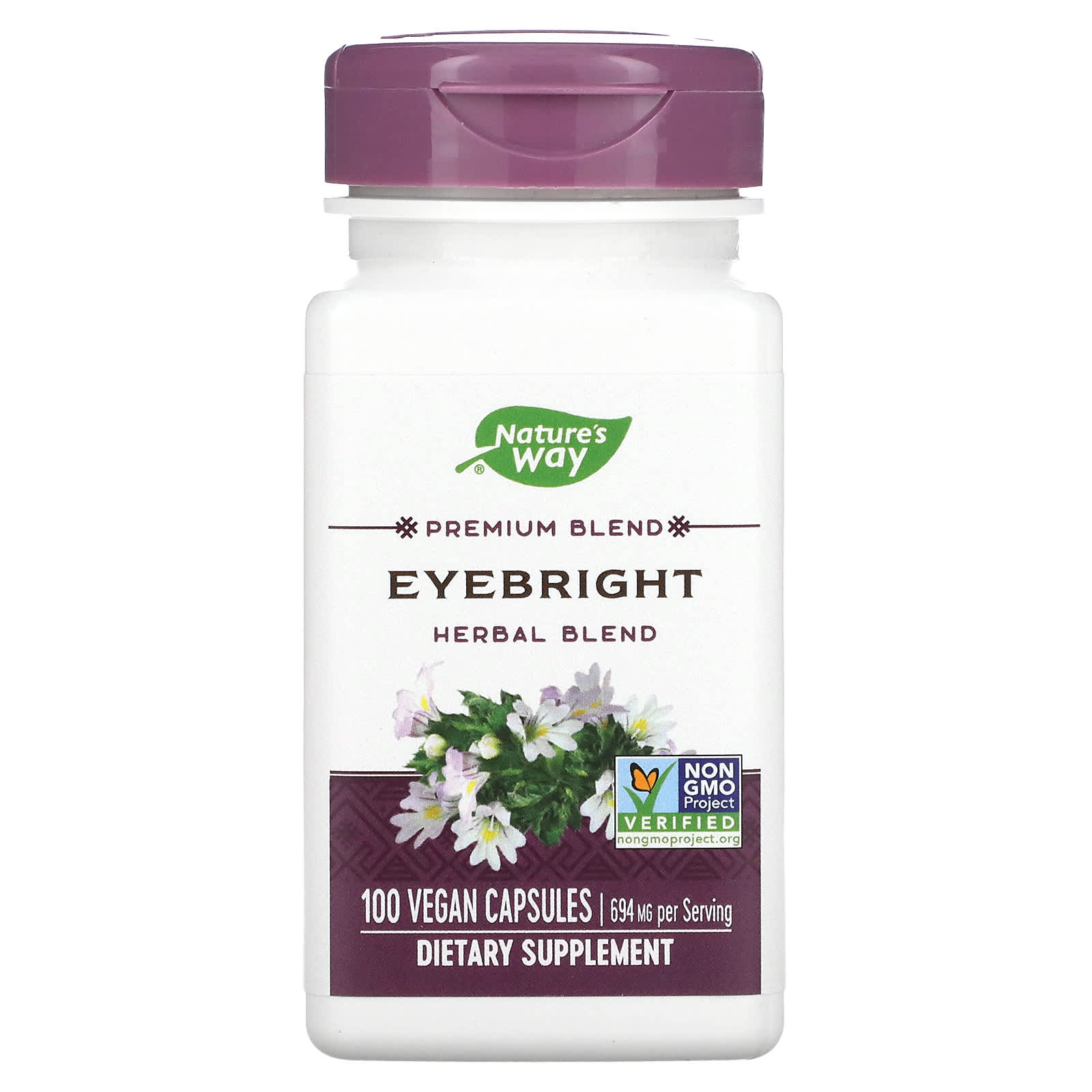 Nature's Way, Eyebright, Herbal Blend, 694 mg, 100 Vegan Capsules (347 mg per Capsule) - B00016AHB0