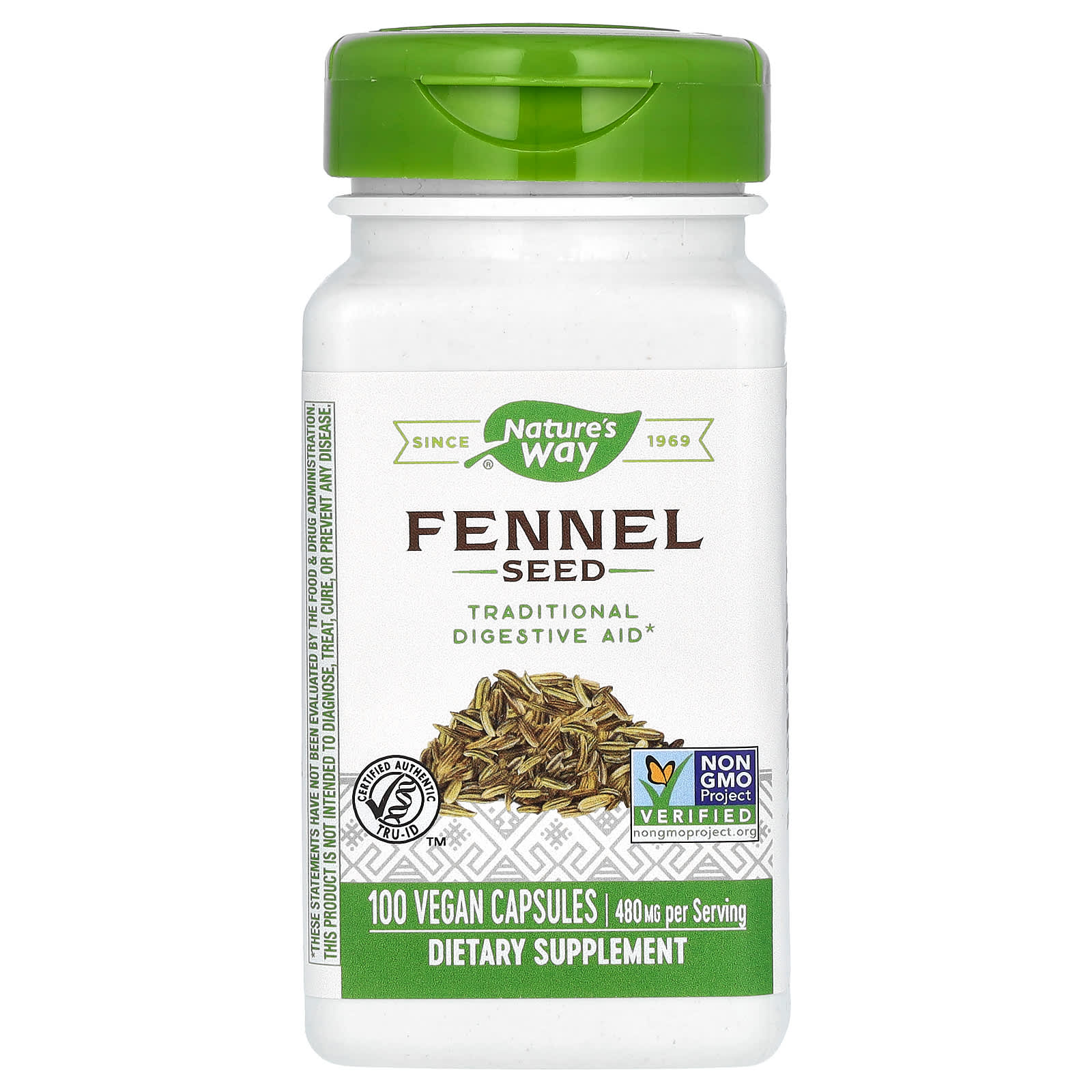 Nature's Way, Fennel Seed, 480 mg, 100 Vegan Capsules - B00125UB7Y