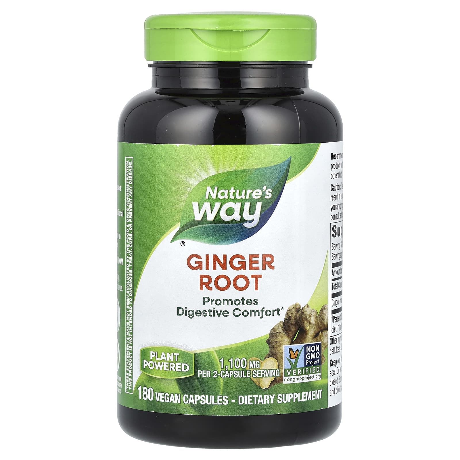 Nature's Way, Ginger Root, 1,100 mg, 180 Vegan Capsules (550 mg per Capsule) - B00MZZGX36