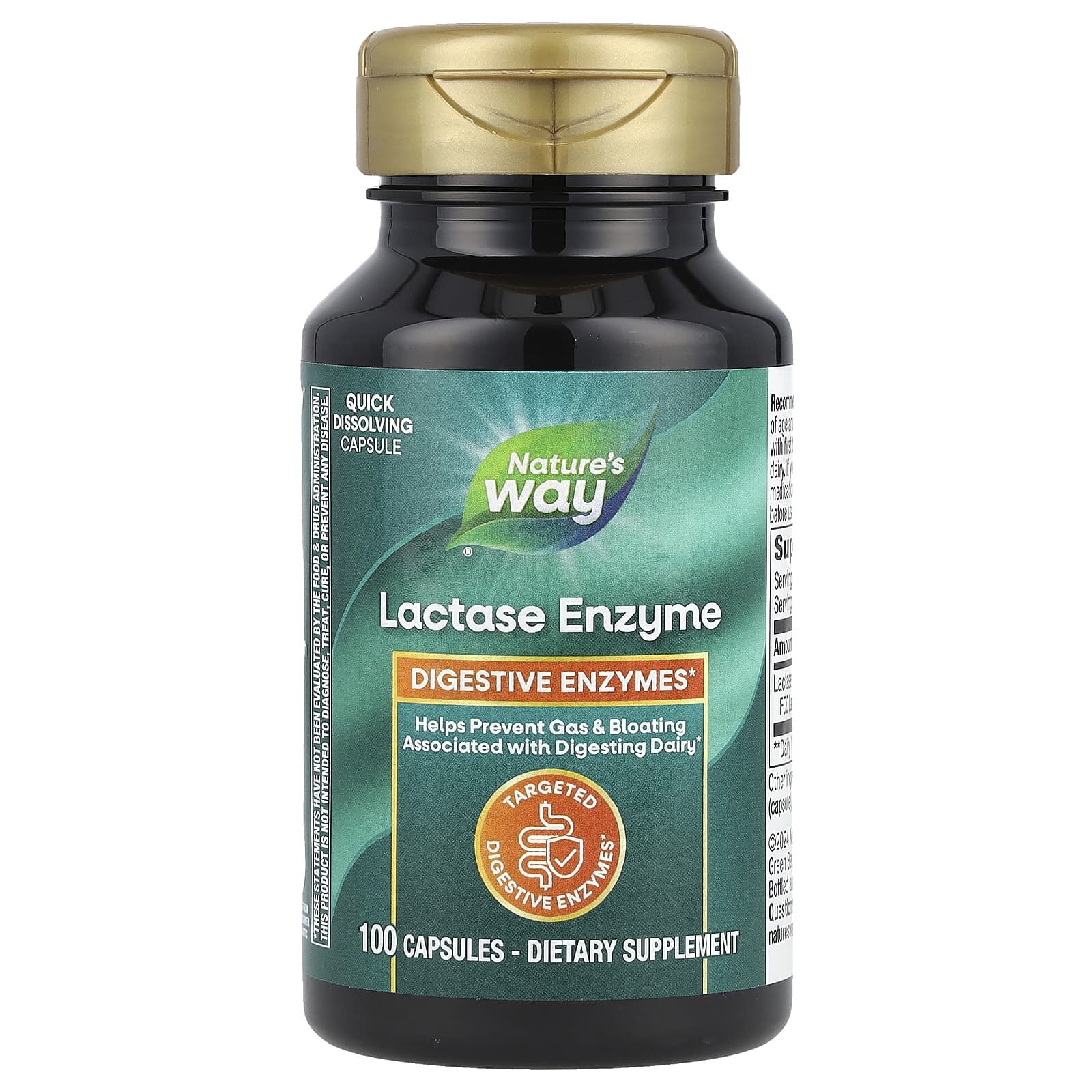 Nature's Way, Lactase Enzyme, 100 Capsules - B001J11FZ8