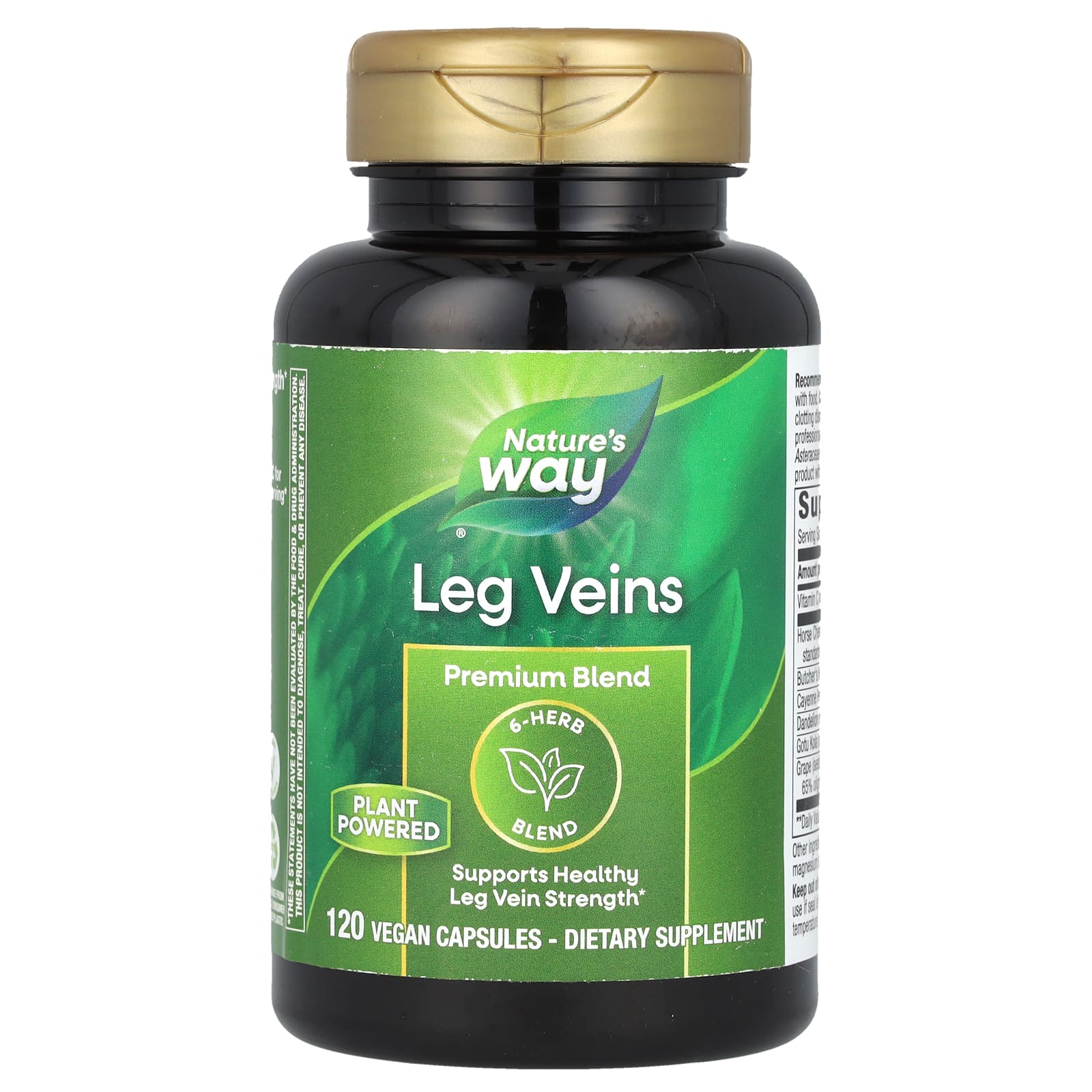 Nature's Way, Leg Veins, Premium Blend, 120 Vegan Capsules - B0016J0NP6