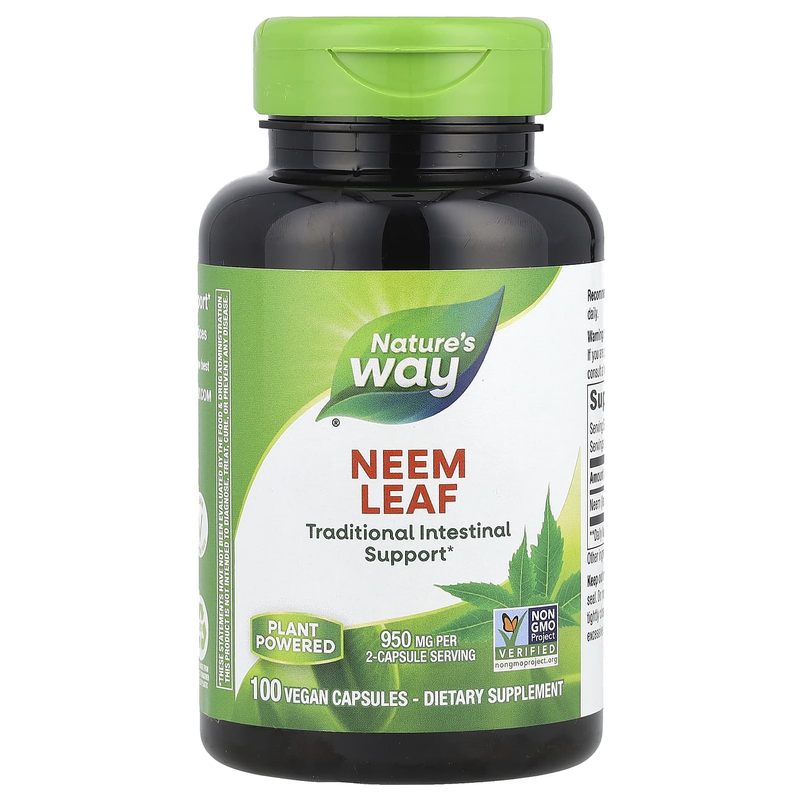 Nature's Way, Neem Leaf, 950 mg, 100 Vegan Capsules (475 mg Per Capsule) - B000293X4E