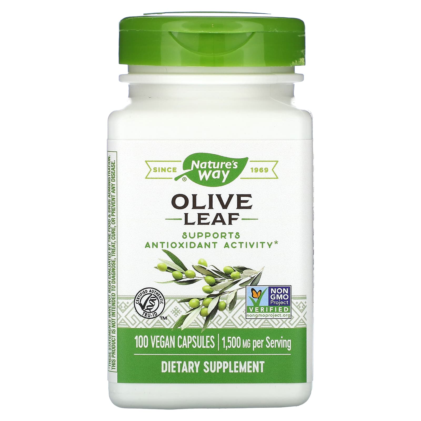 Nature's Way, Olive Leaf, 1,500 mg, 100 Vegan Capsules (500 mg per Capsule)