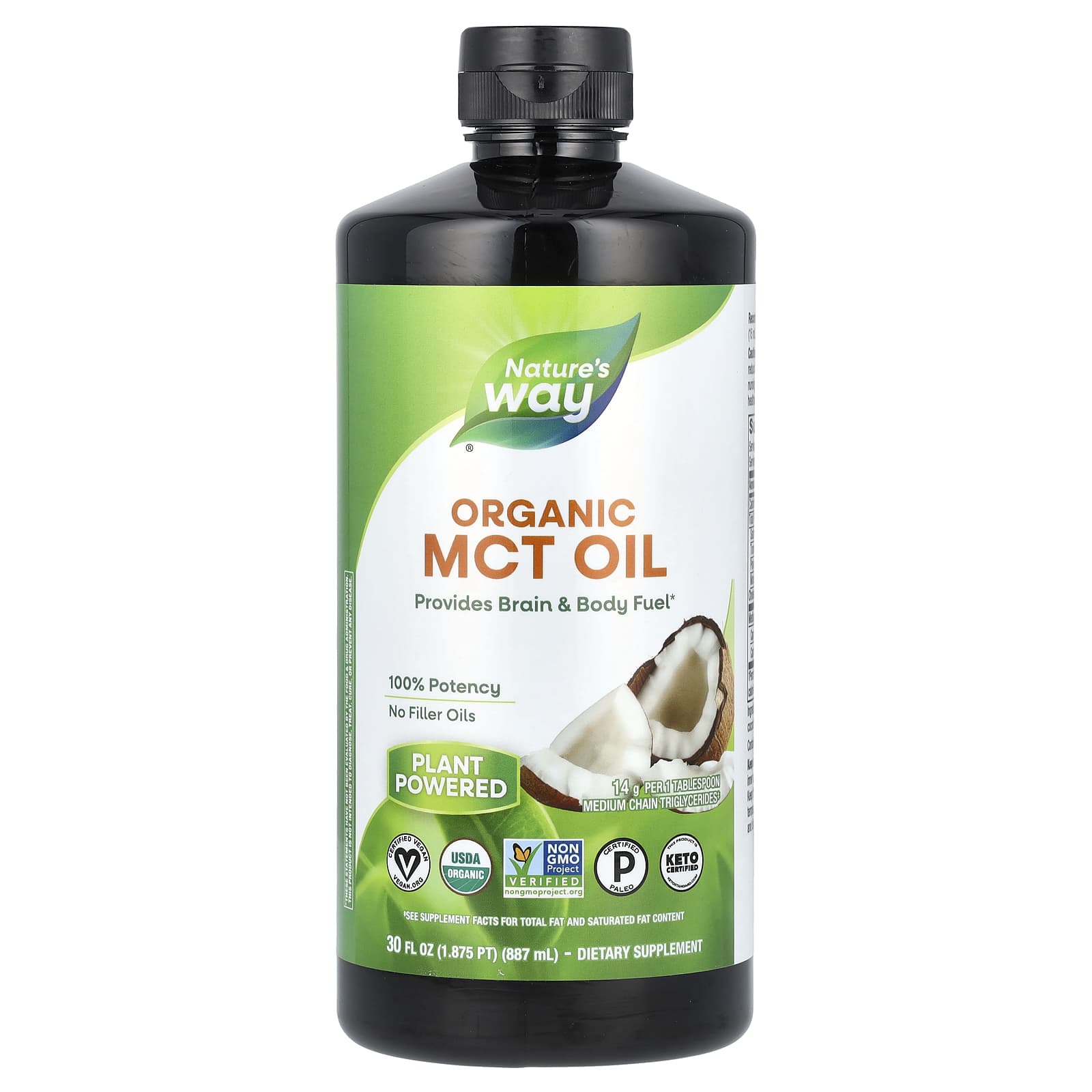 Nature's Way, Organic MCT Oil, 30 fl oz (887 ml) - B0747B7X2Z