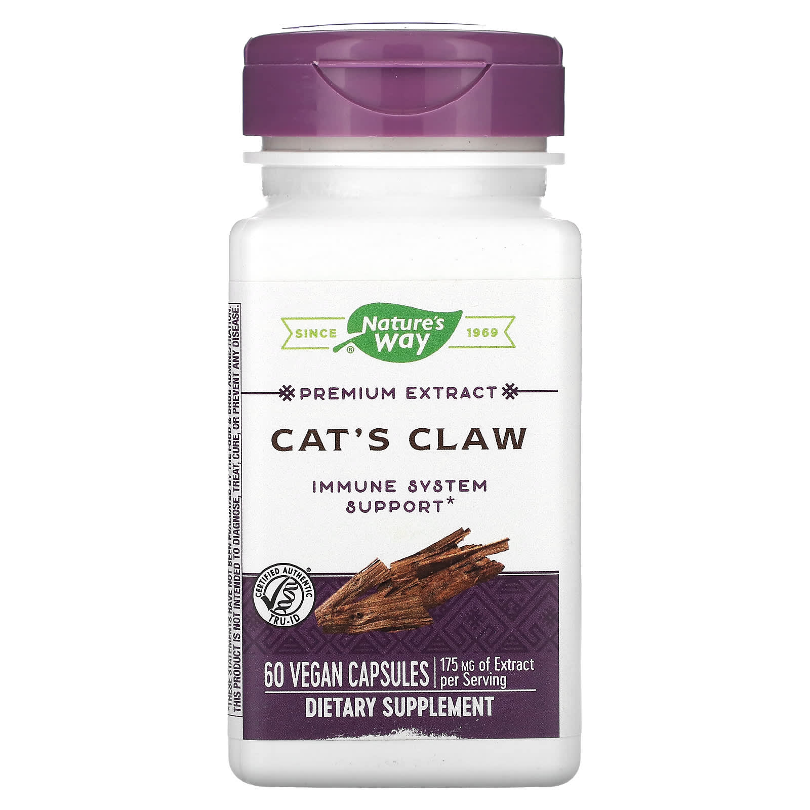 Nature's Way, Premium Extract, Cat's Claw, 175 mg, 60 Vegan Capsules - B000QUMSIQ