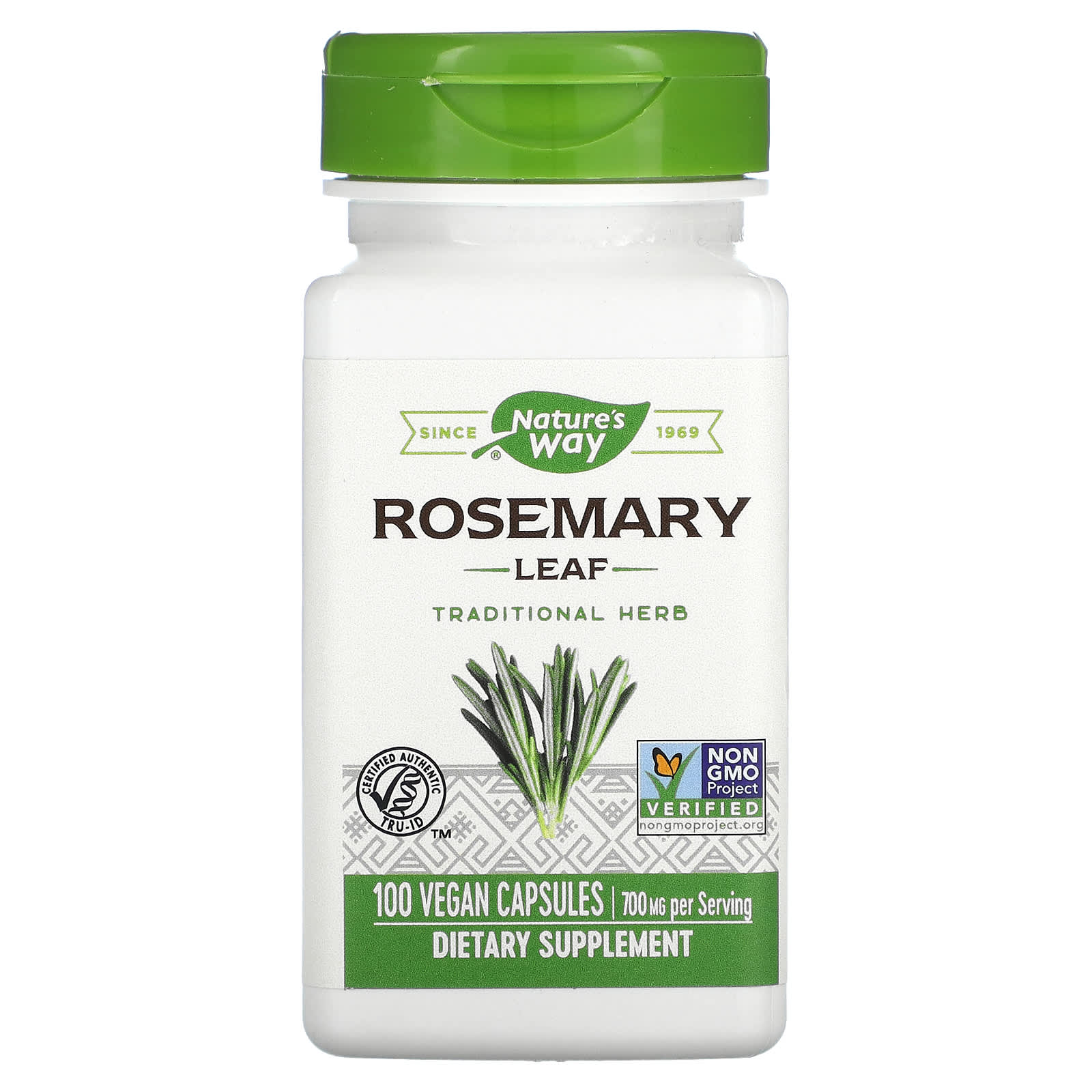 Nature's Way, Rosemary Leaf, 700 mg, 100 Vegan Capsules (350 mg per Capsule) - B001E1252A