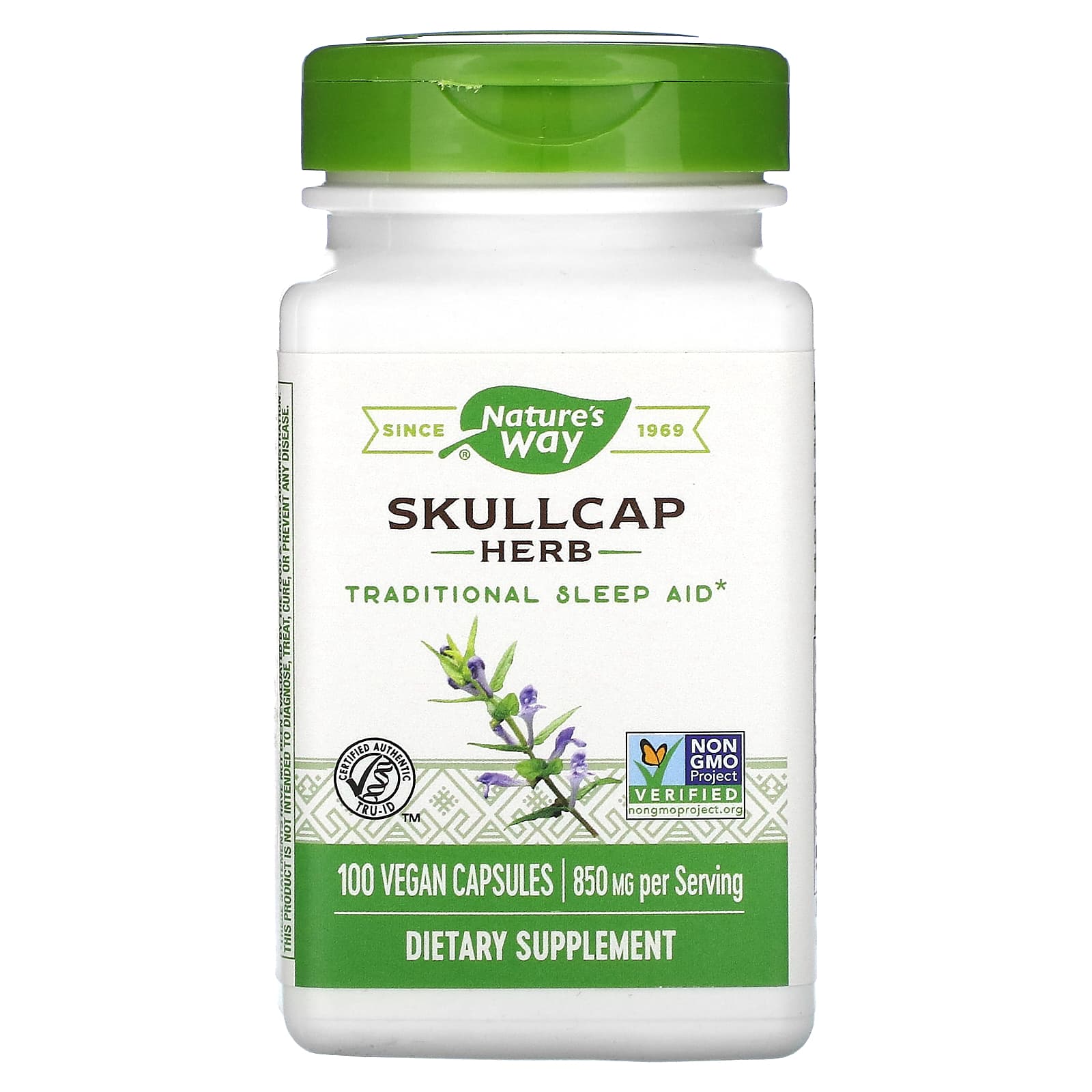 Nature's Way, Skullcap Herb, 850 mg, 100 Vegan Capsules (425 mg per Capsule) - B002LMIWPA