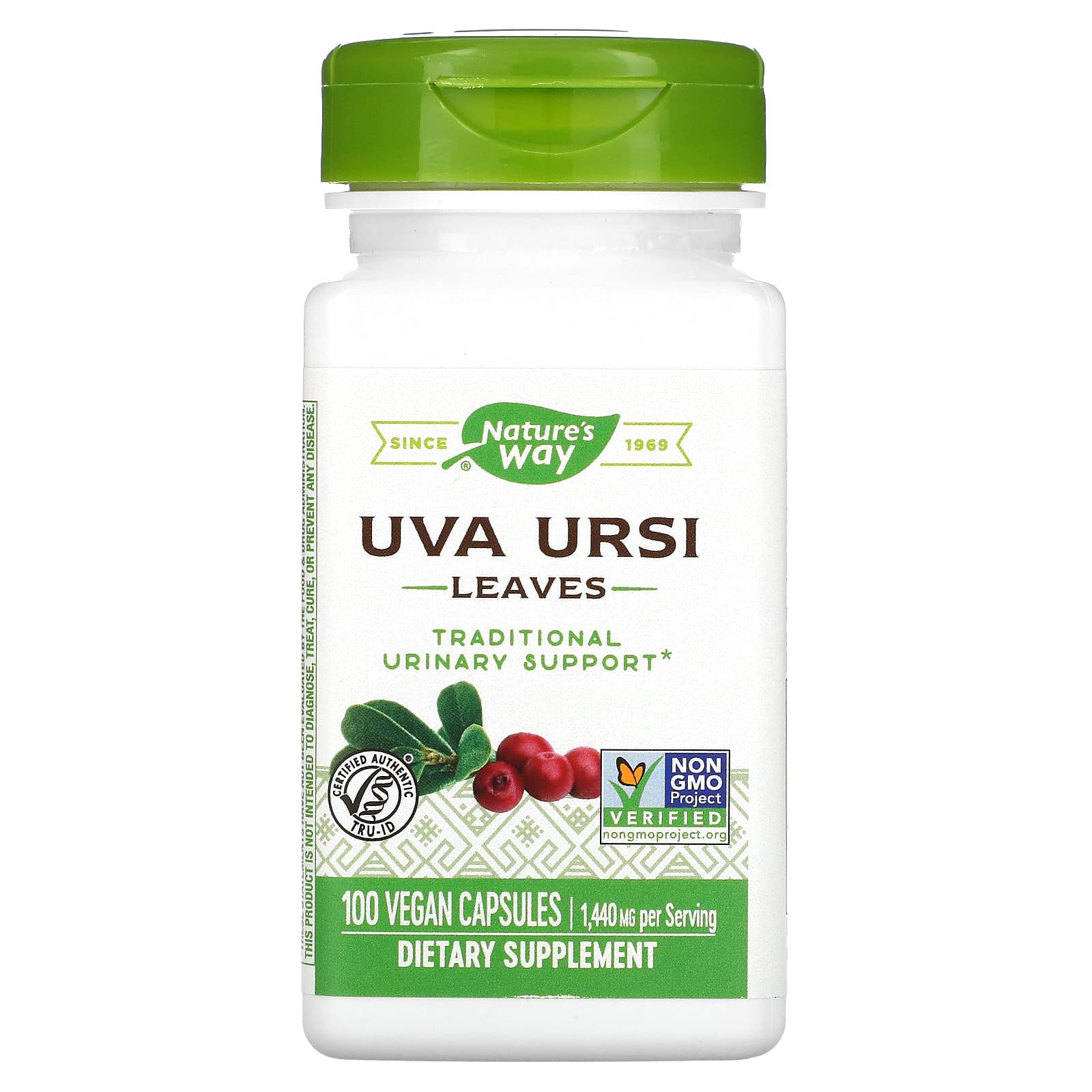 Nature's Way, Uva Ursi, Leaves, 1,440 mg, 100 Vegan Capsules (480 mg per Capsule) - B000WUEWCK