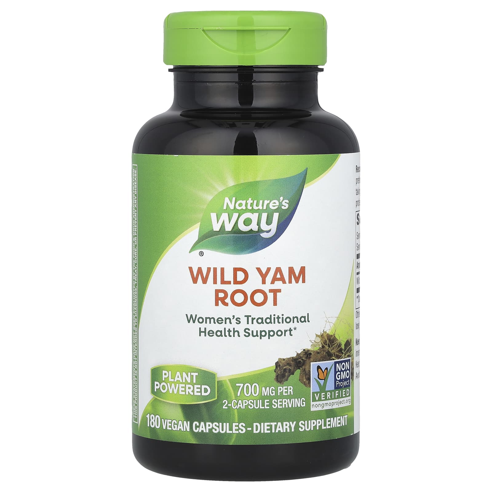 Nature's Way, Wild Yam Root, 700 mg, 180 Vegan Capsules (350 mg Per Capsule) - B01ID87210