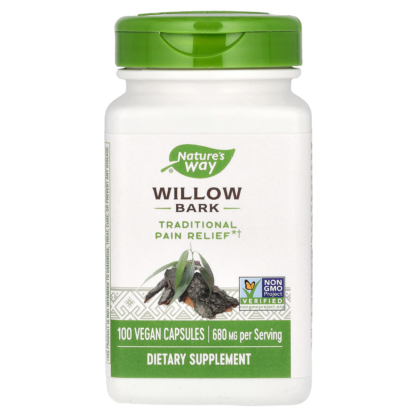 Nature's Way, Willow Bark, 680 mg, 100 Vegan Capsules (340 mg per Capsule) - B000PG5I4W