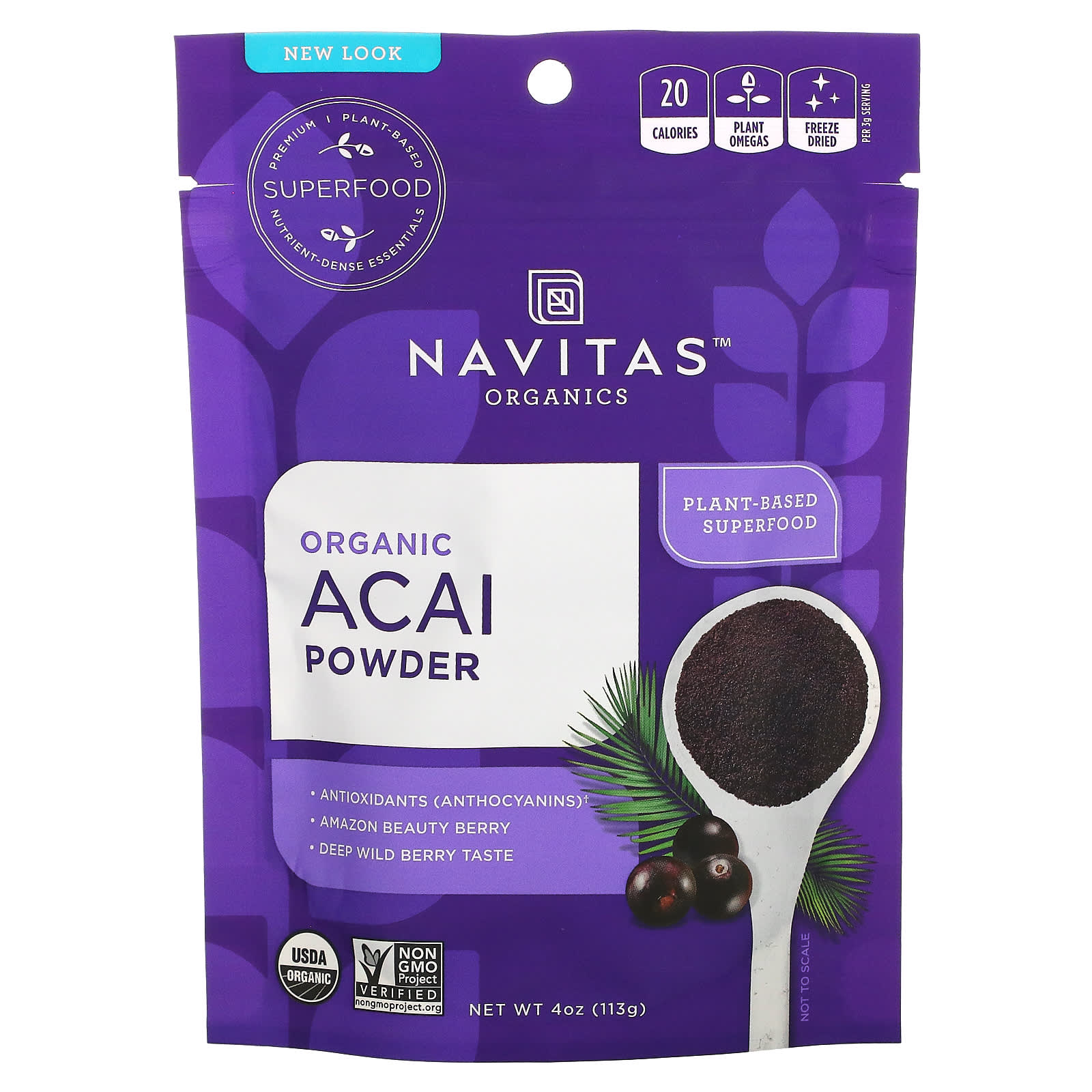 Navitas Organics, Organic Acai Powder, 4 oz (113 g) - B00NVLOHK4