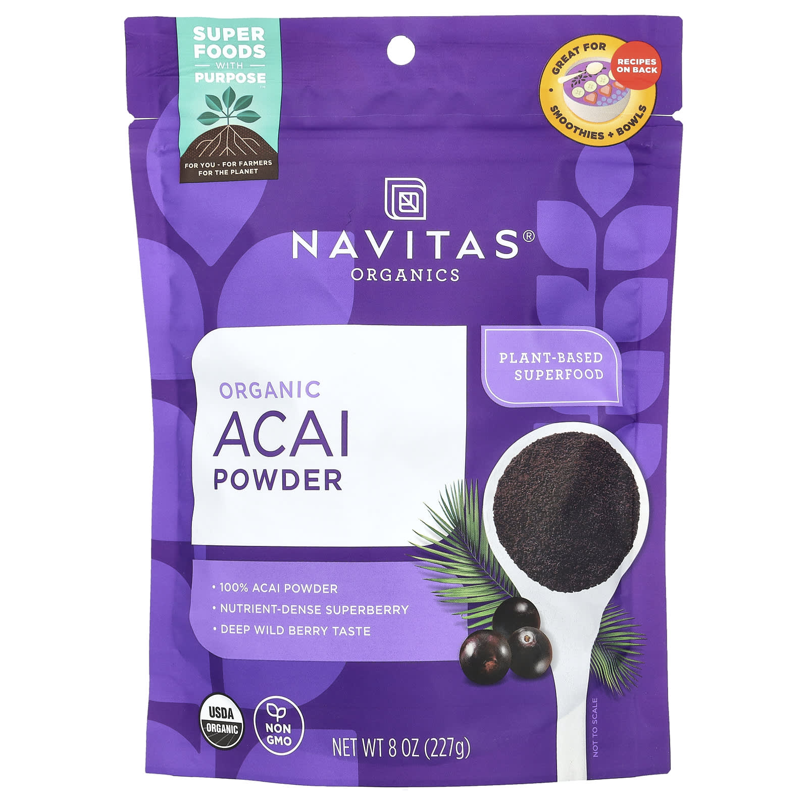 Navitas Organics, Organic Acai Powder, 8 oz (227 g) - B001CGX3ZK