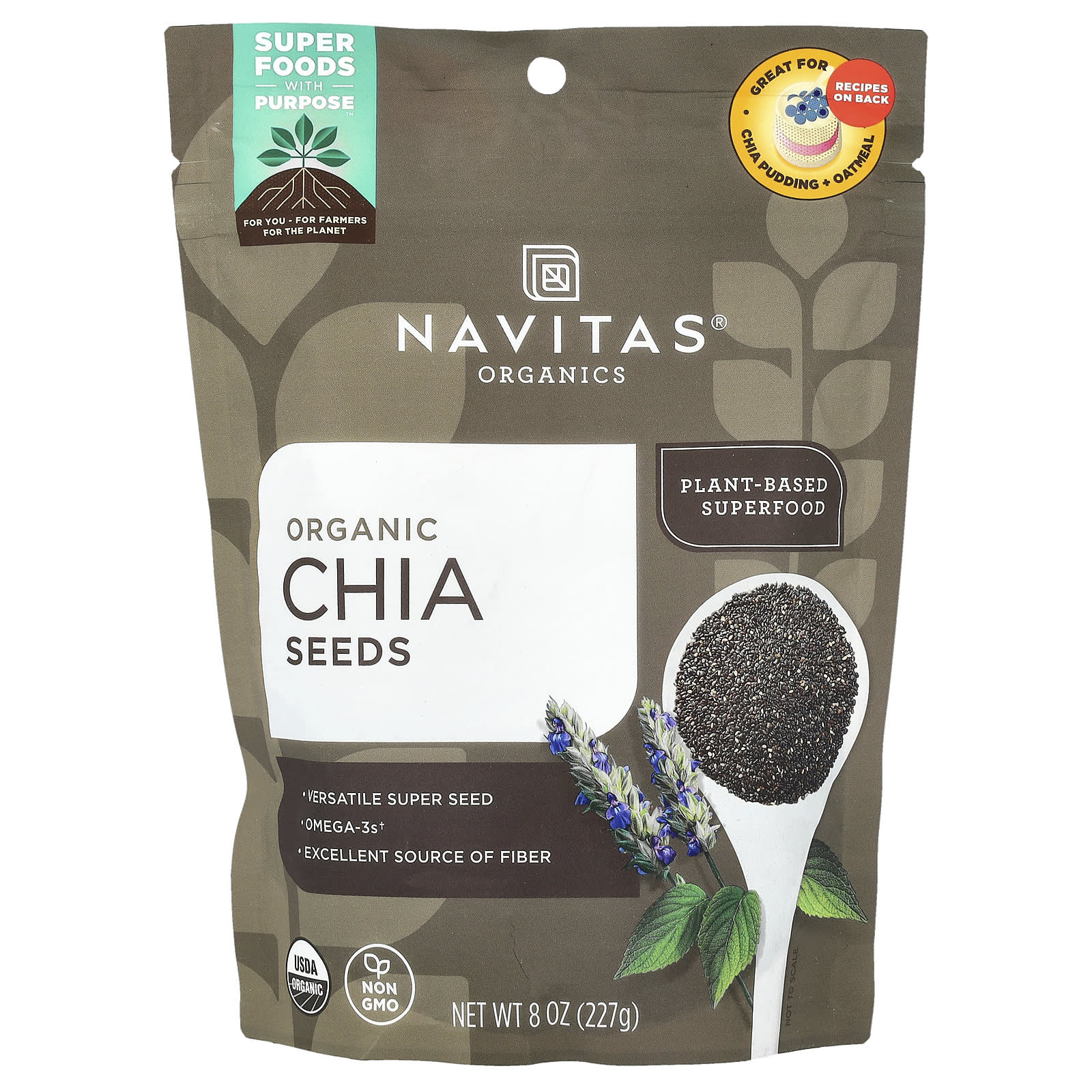 Navitas Organics, Organic Chia Seeds, 8 oz (227 g) - B004IWYB0Q